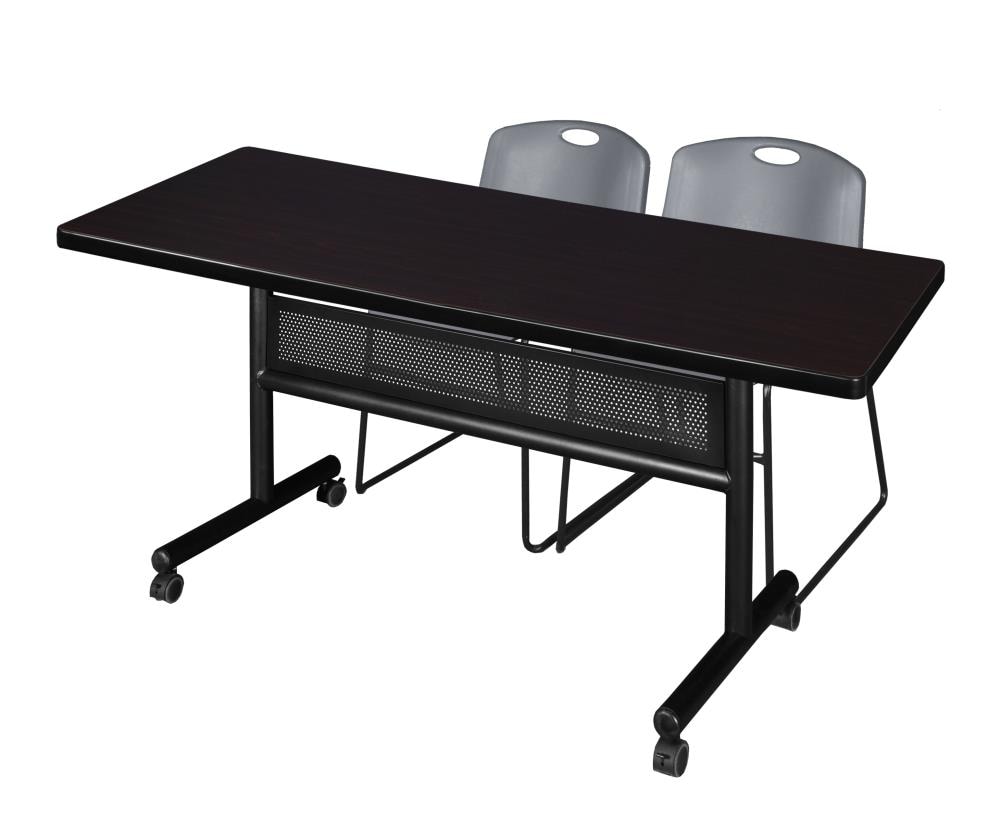 Regency MKFTM7230MW44GY Training Brown 4-Person Training Table (72-in W x 29-in H)