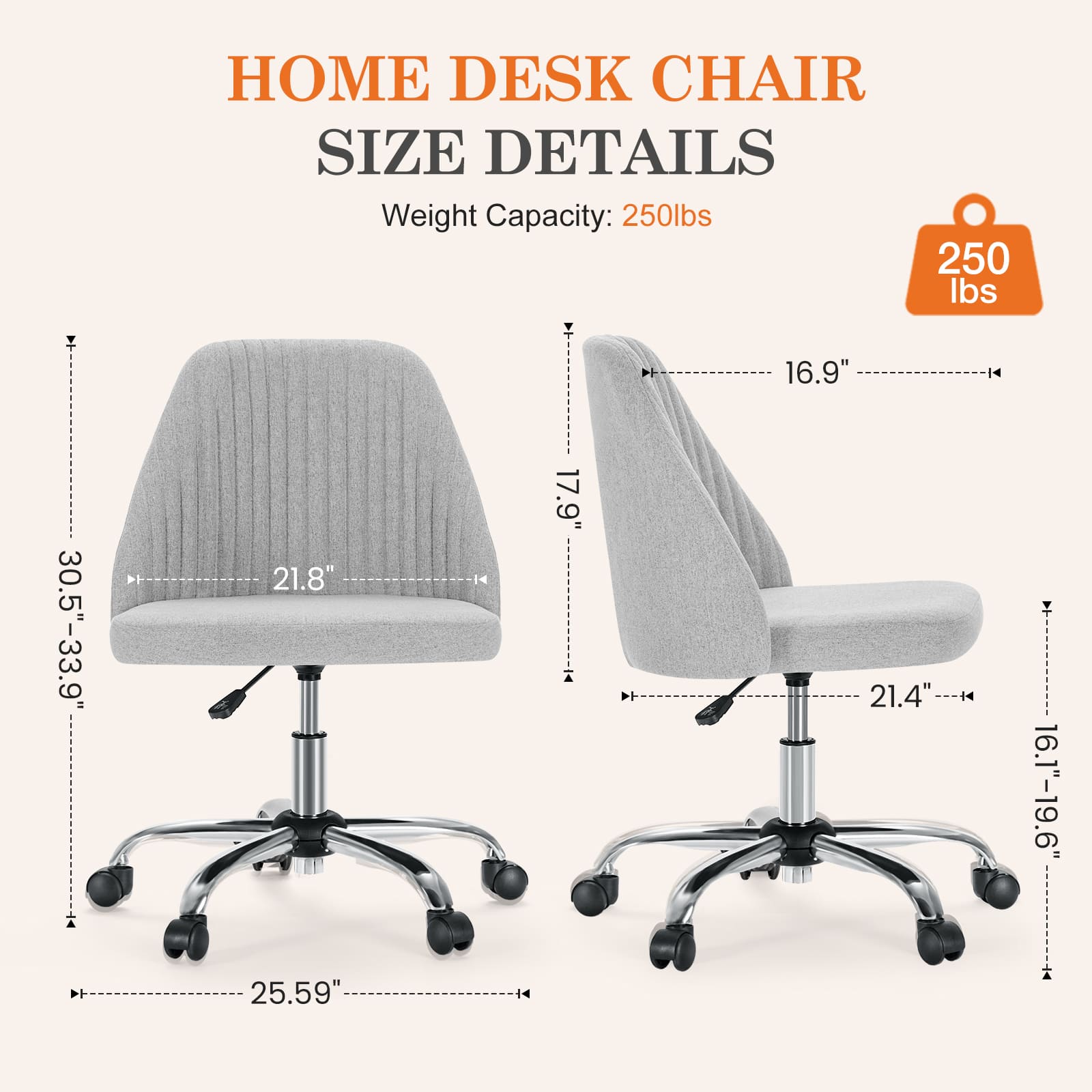 Sweetcrispy L-C-2776-GY Office-Chairs - View #6