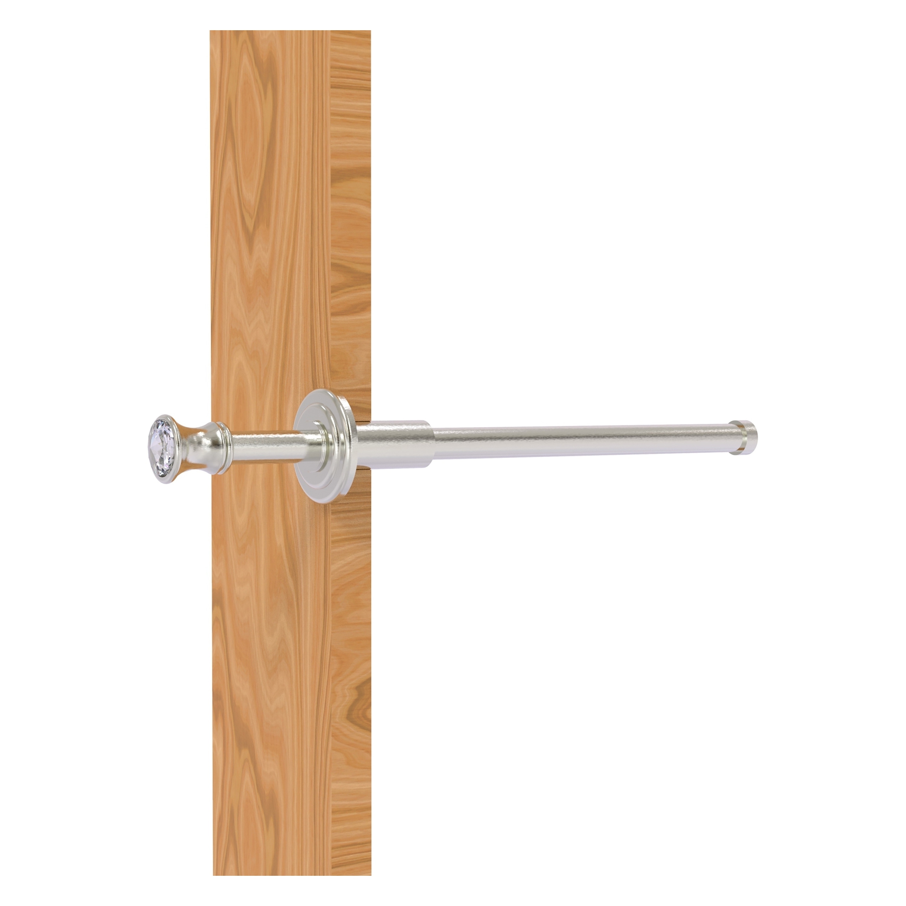 Allied Brass CC-23-SN Carolina Crystal Satin Nickel Single -Hook Wall mount Towel Hook