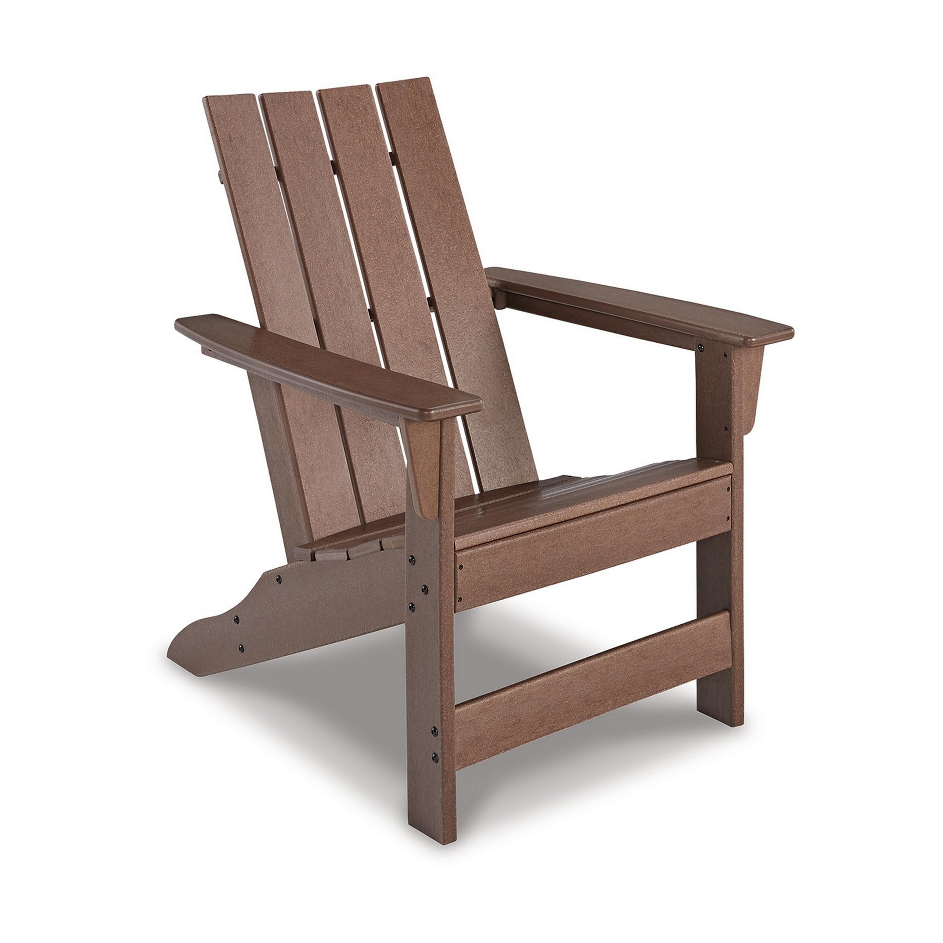 Benzara BM311629 Brown Stationary Conversation Chair with Slat Seat
