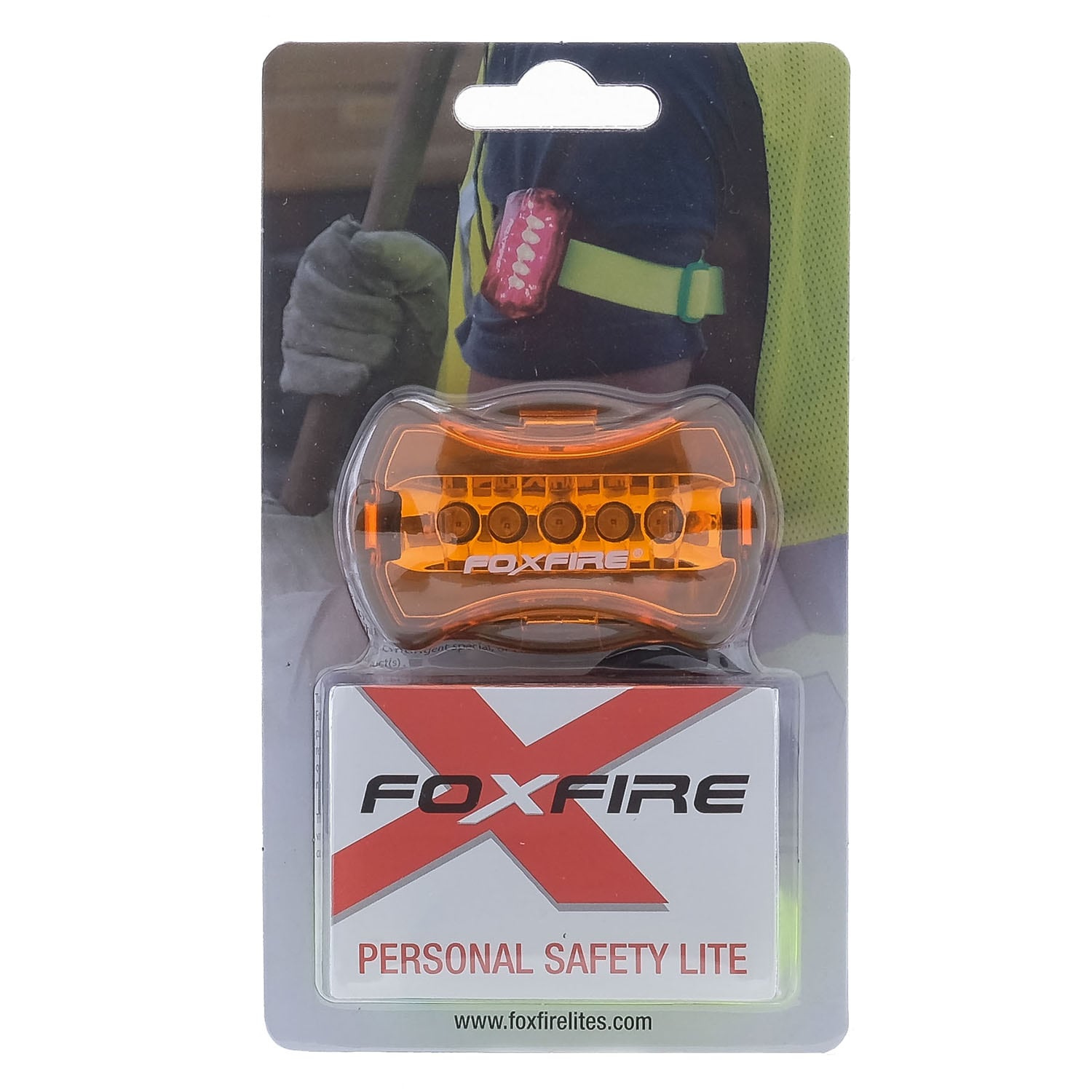 Foxfire Safety 7005305 Foxfire's personal safety light is essential for anyone working or playing in a low light environment. Visible for over 1/2 a mile, this light feature 6 operational modes and includes an elastic armband and post mount bracket.