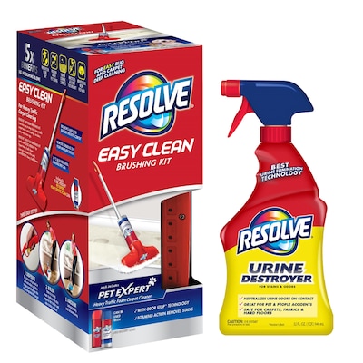 Quick carpet cleaning with resolve 