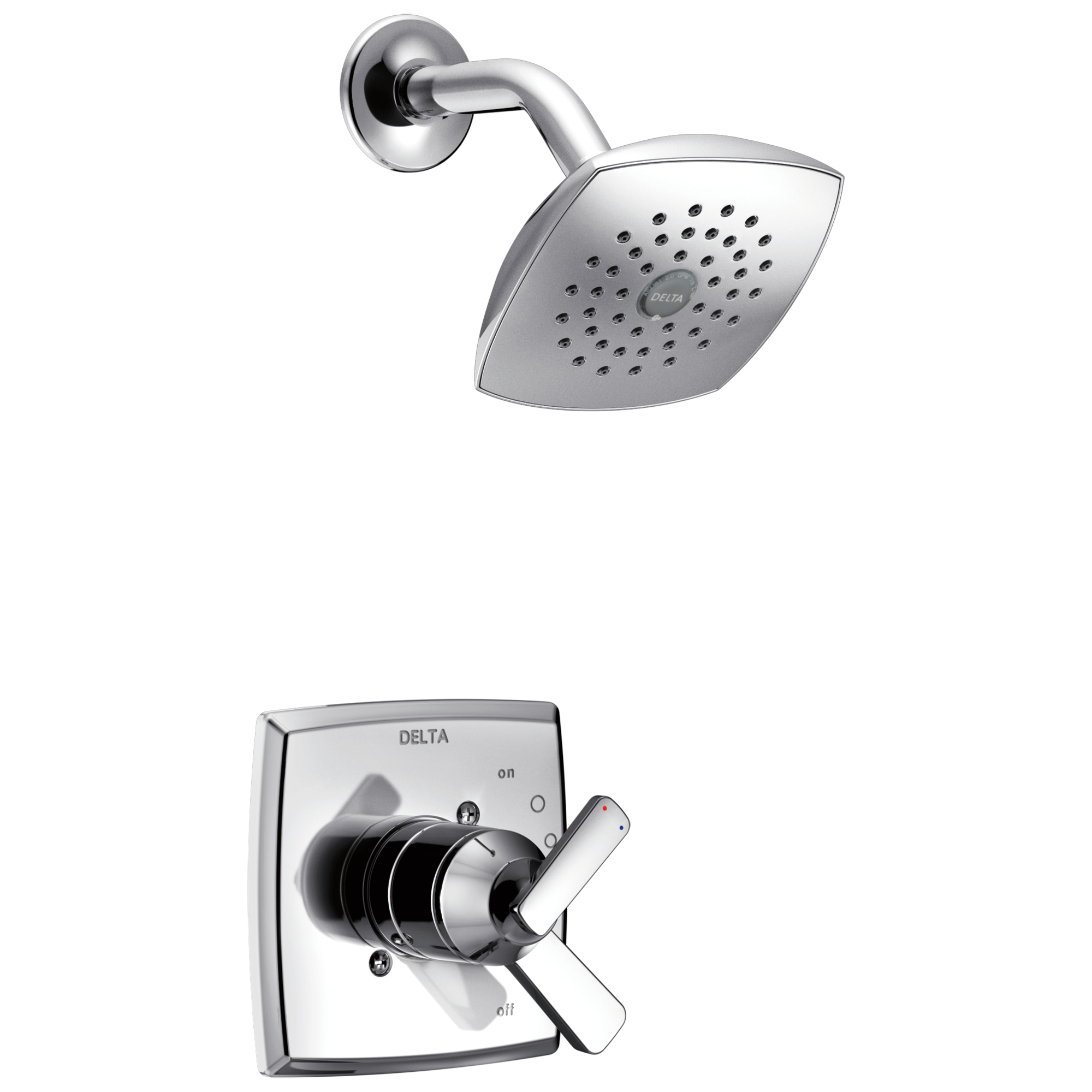Delta T17264 Ashlyn Chrome 2-handle Single function 5.25-Inches Round Shower Faucet