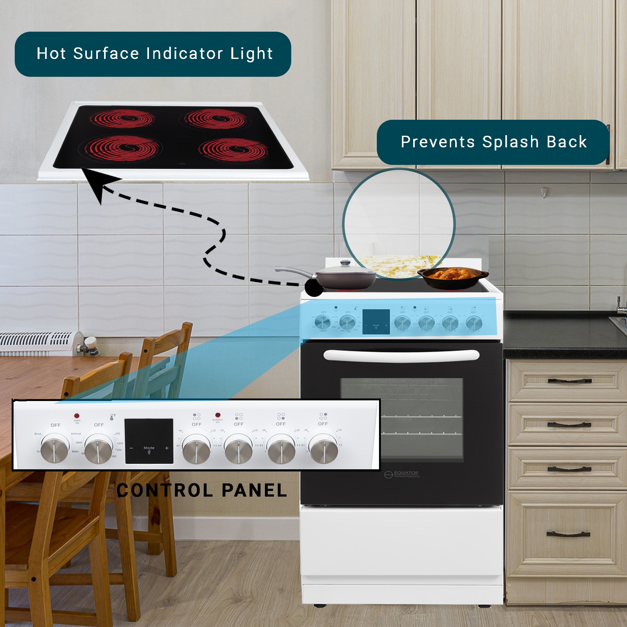 Equator Advanced Appliances ECR 204 WHITE Freestanding-Electric-Ranges - View #16