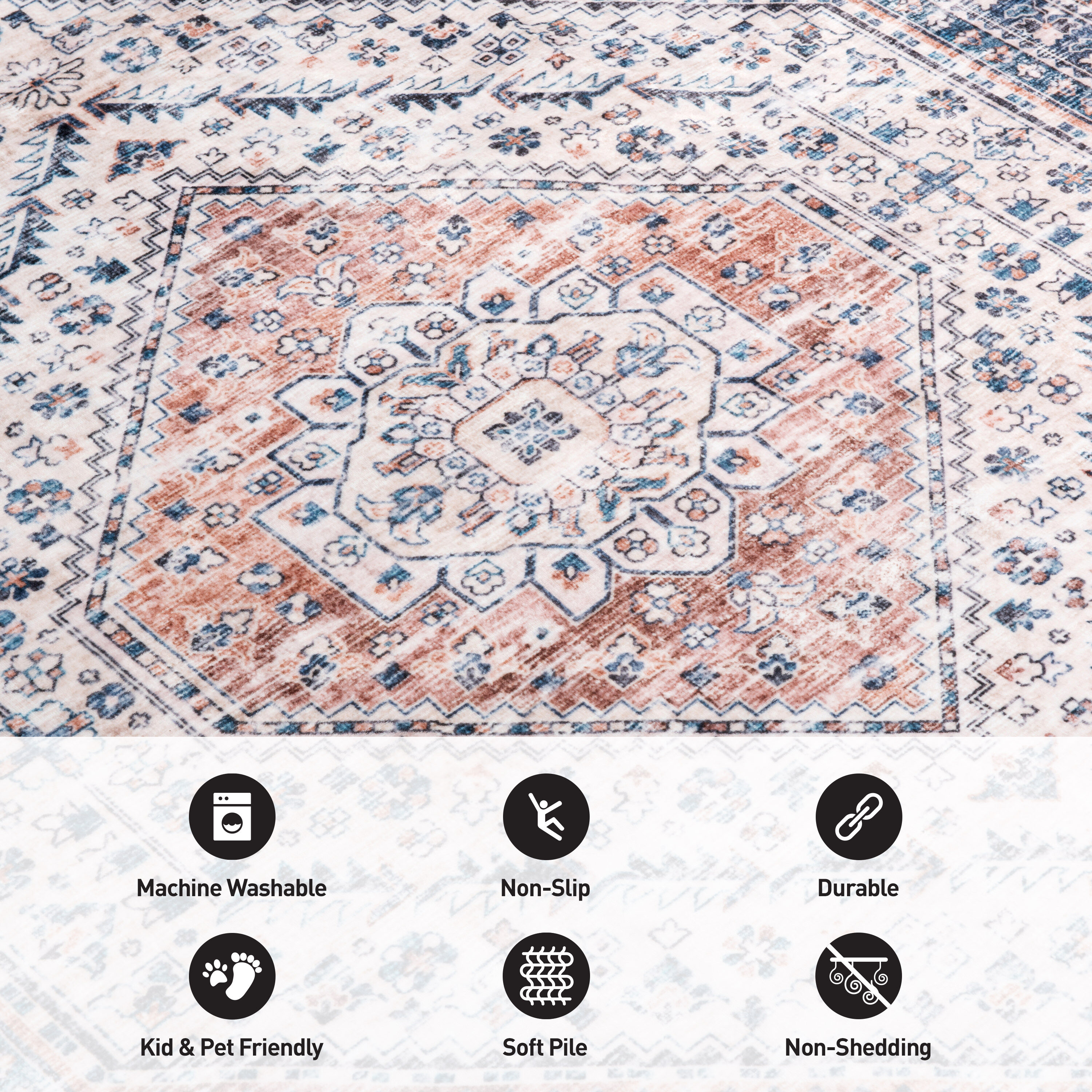 World Rug Gallery 7026BLUE5X7 rugs - View #6