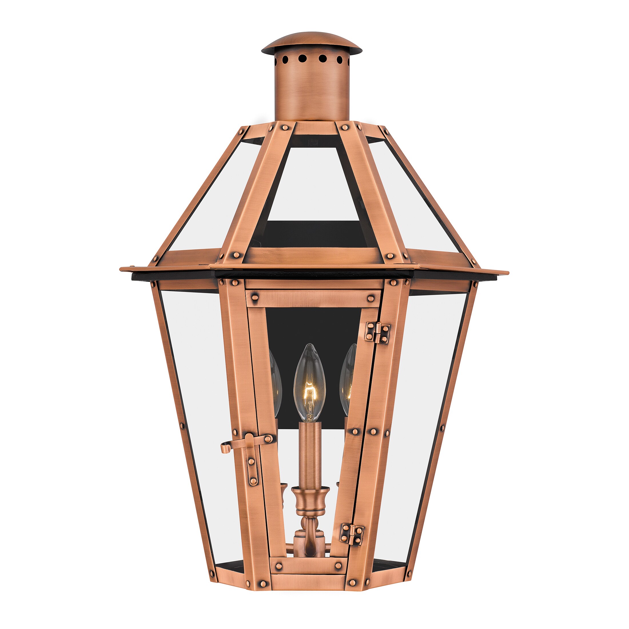 Quoizel Burdett 3-Light 21.75-in H Copper Outdoor Wall Light