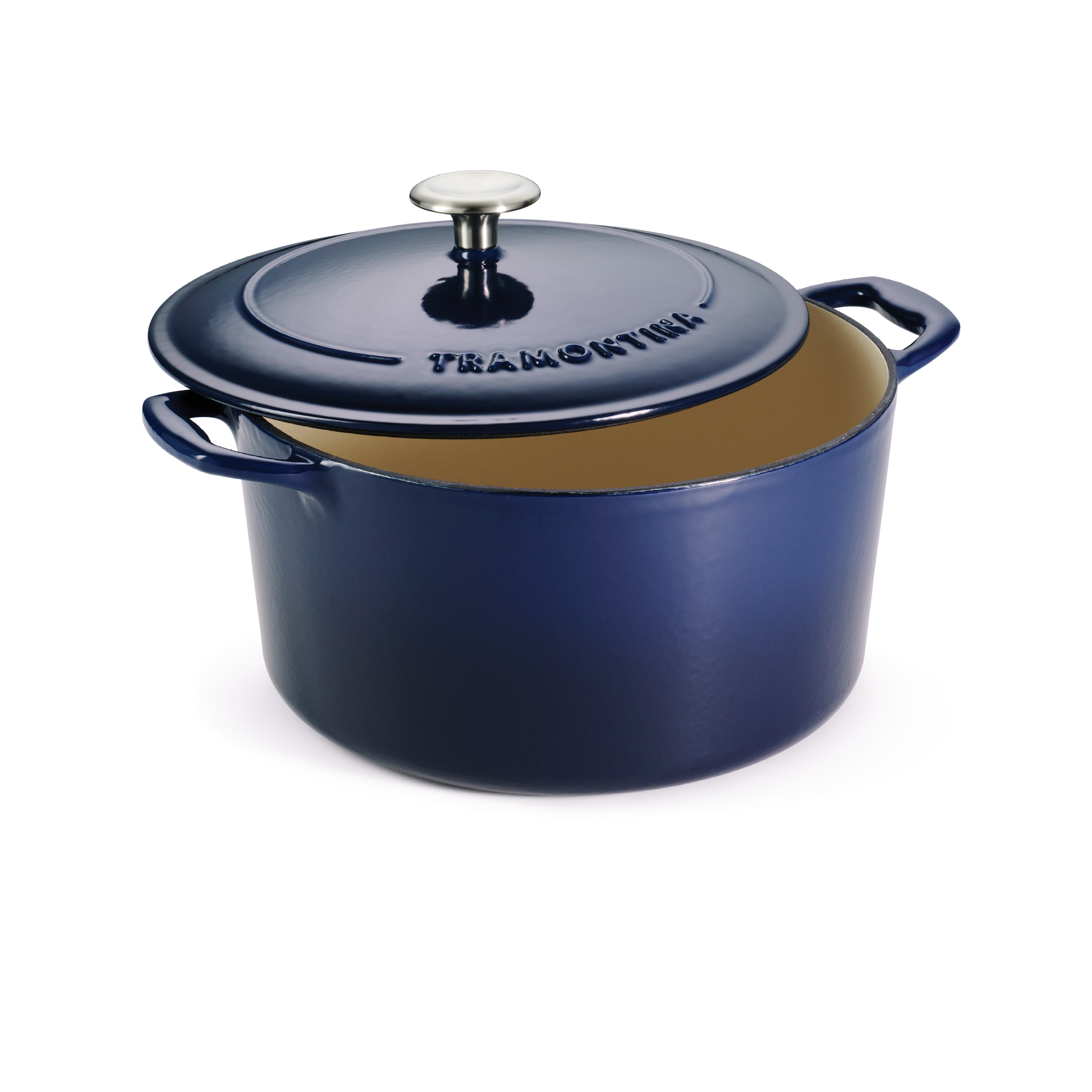 Tramontina Bestow 6.5 Quart Enameled Cast-Iron  Covered Round Dutch Oven - Gradated Cobalt