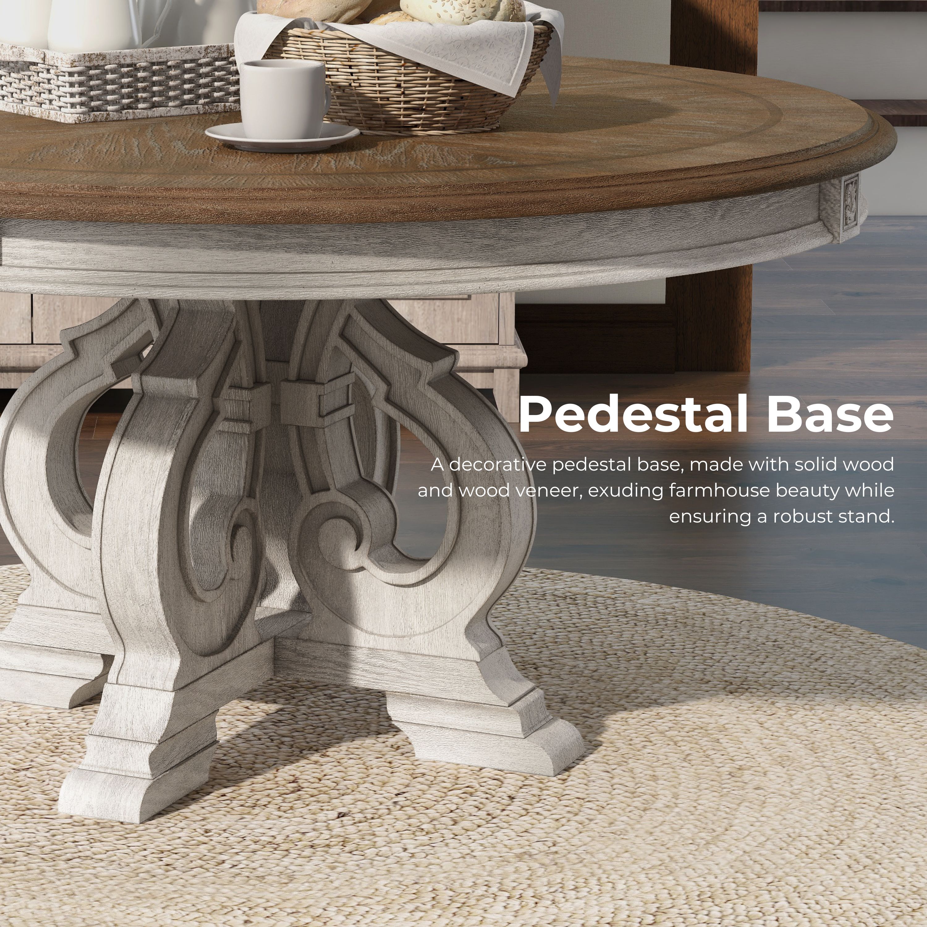 Furniture of America IDF-3150WH-RT Dining-Tables - View #11