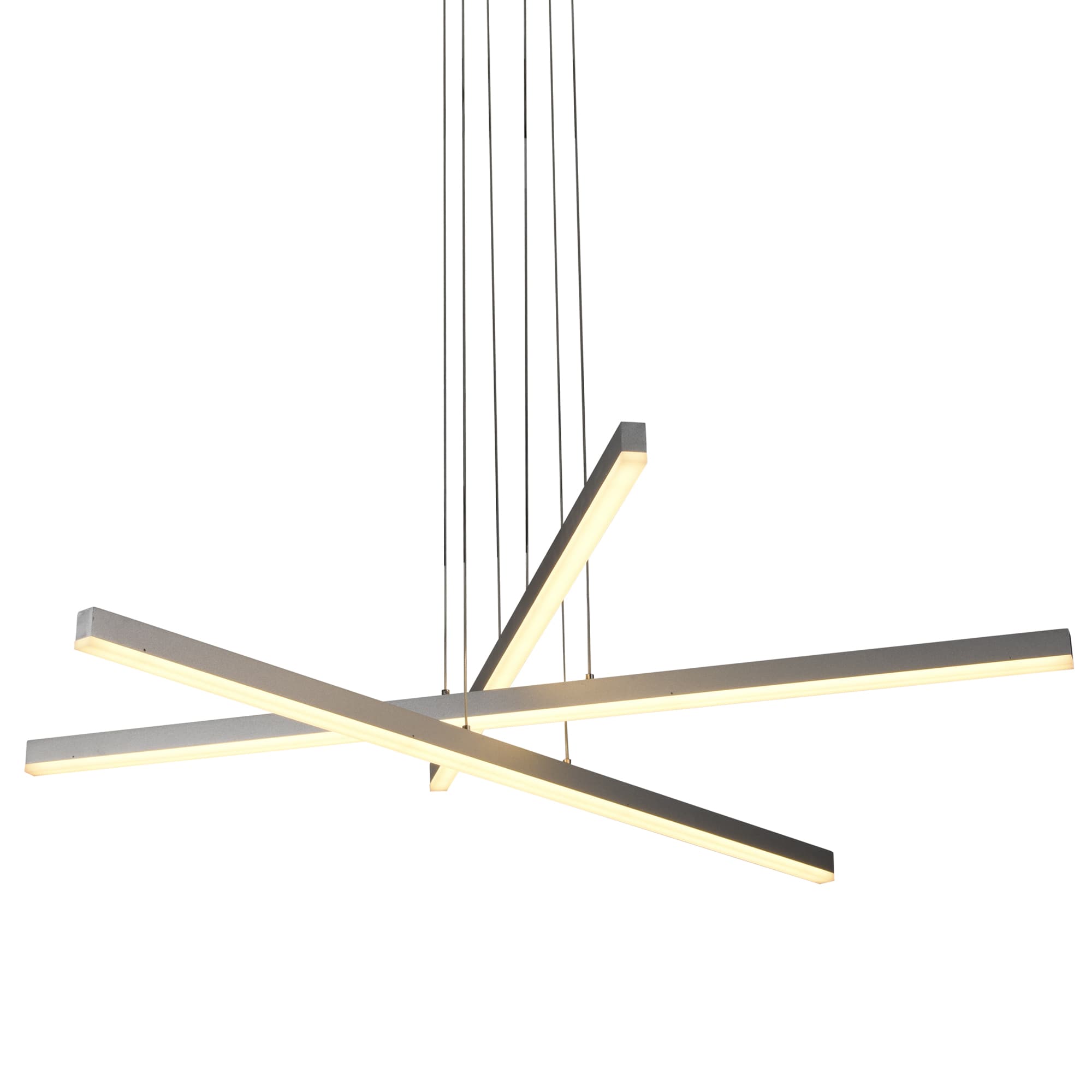 Sirius 40" Silver Aluminum Integrated LED Adjustable Pendant