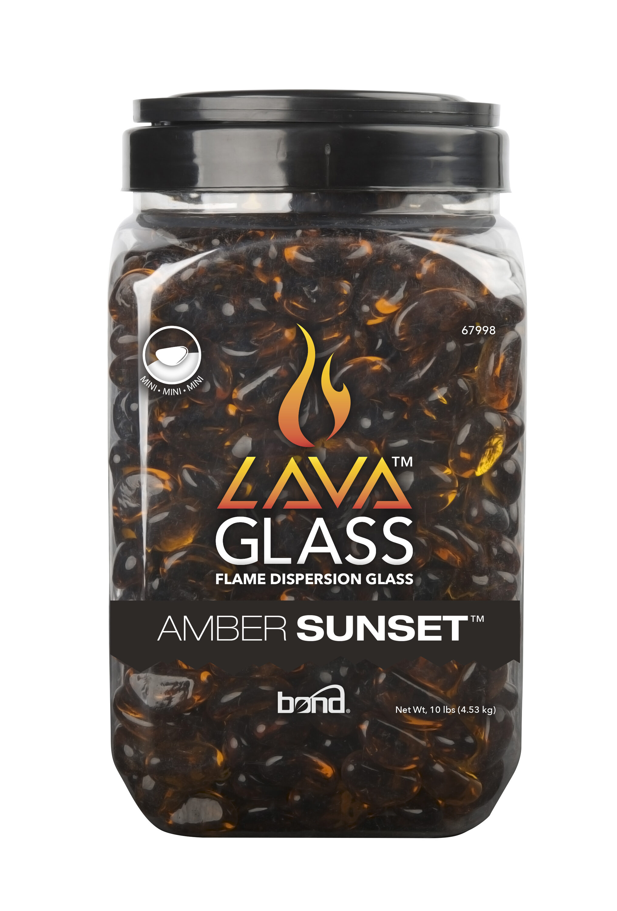 Lavaglass- Mini Amber Sunset 10 Lb Jar in Brown | - Bond 67998-1