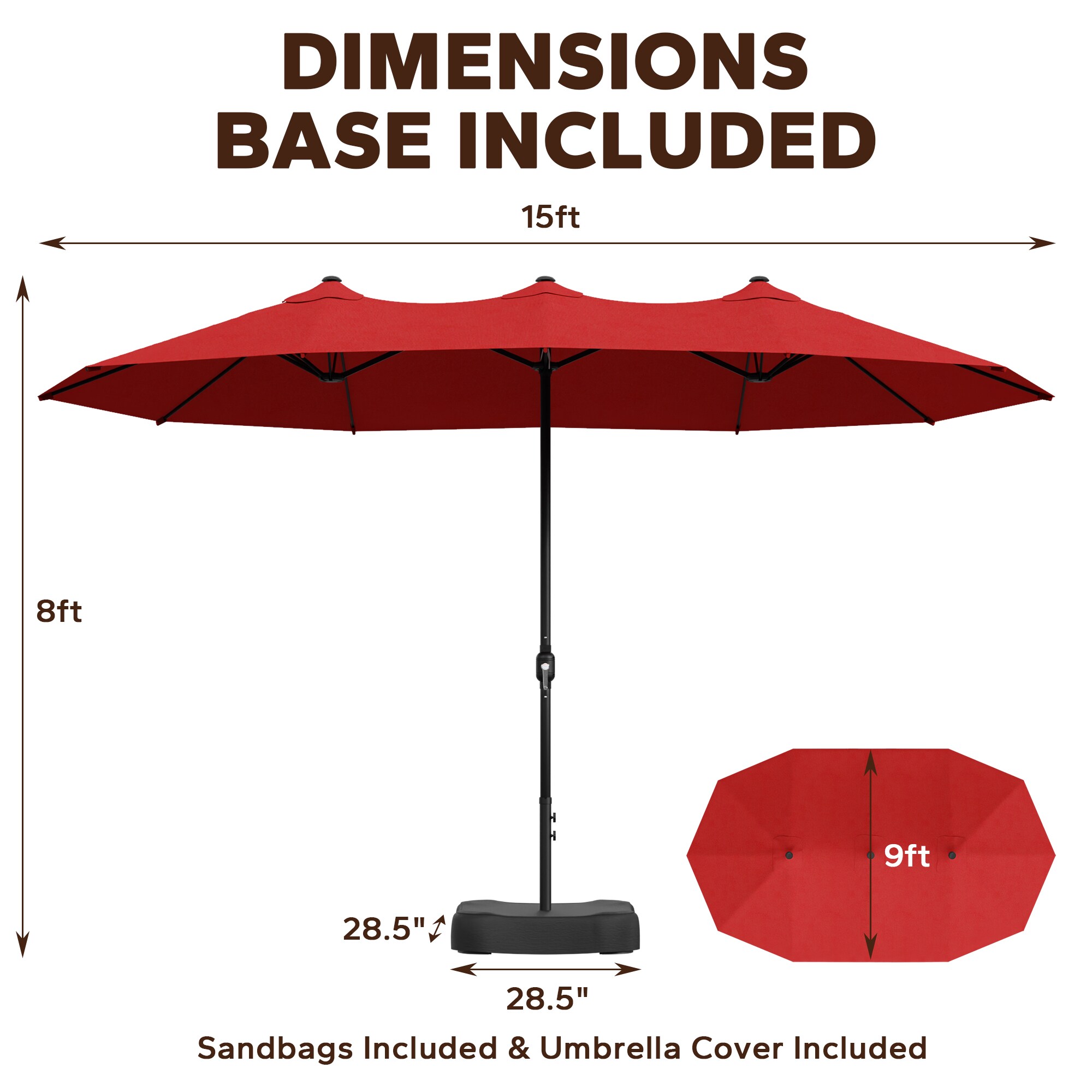 Gardenbee HGL-E16-RED Umbrellas-2 - View #7