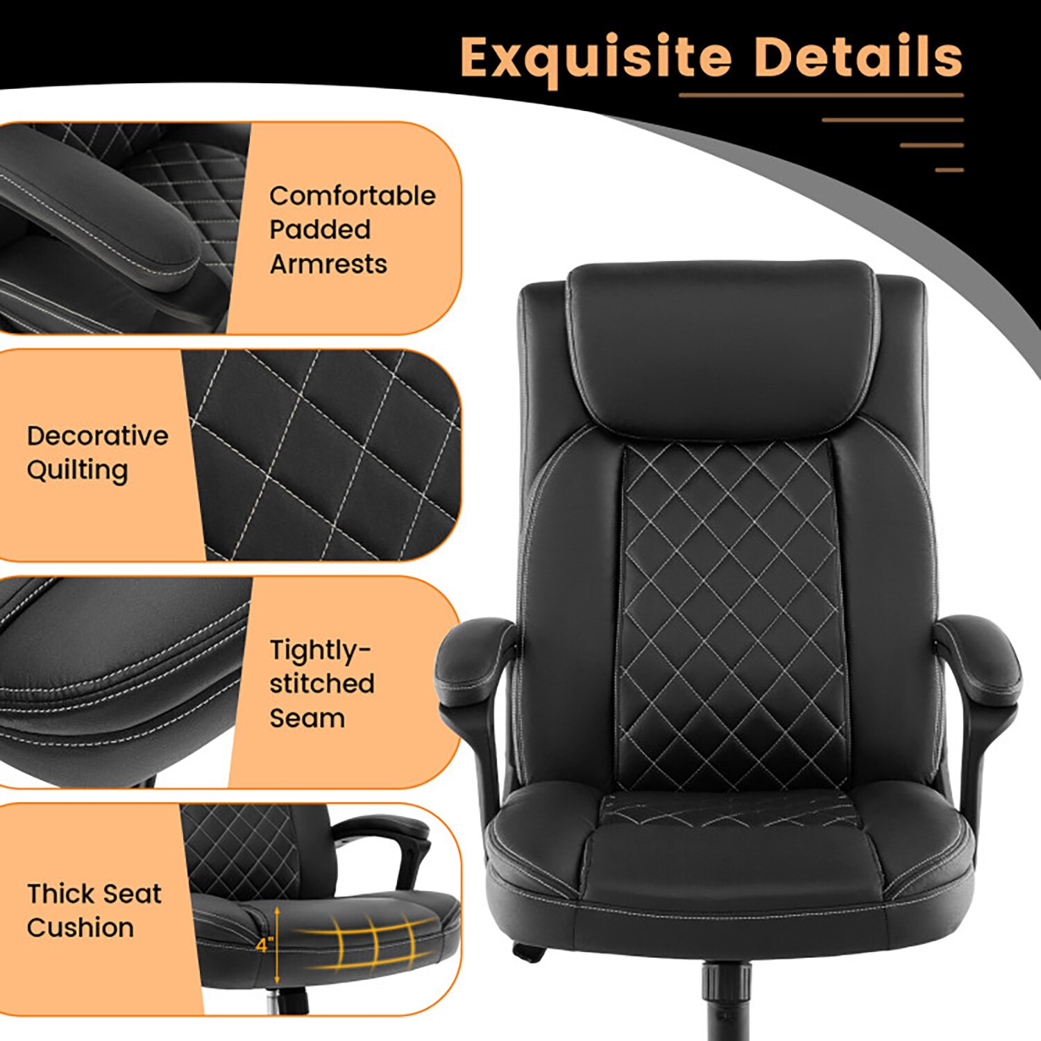 GZMR WF01-GC-V2-BKOR Office-Chairs - View #7