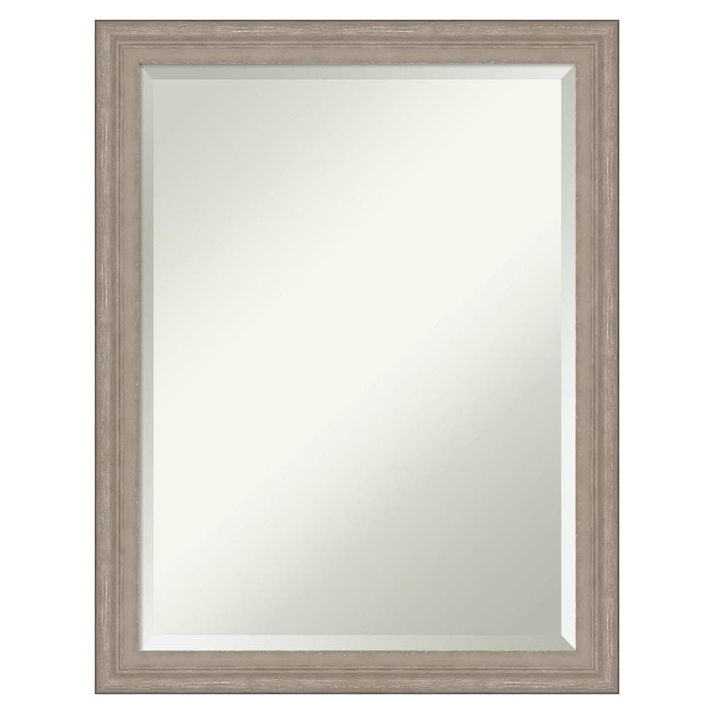 Amanti Art DSW4819429 Curve 21-Inches x 24-Inches Framed Rectangle Bathroom Vanity Mirror ( Grey Wash )
