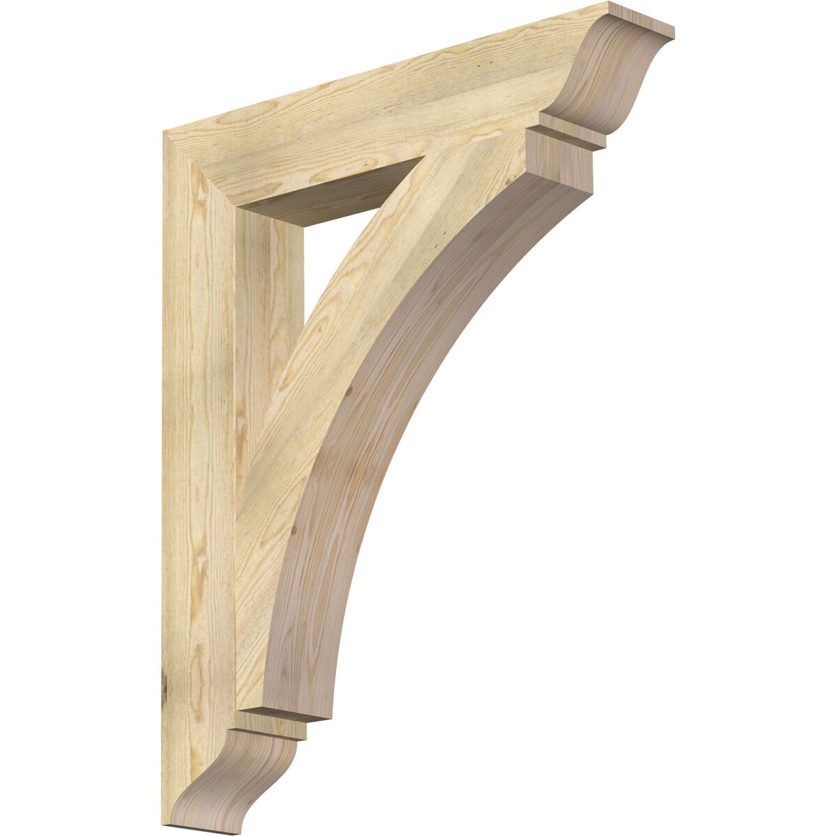 Ekena Millwork BKT06X34X42THR01RDF Thorton traditional rough sawn 6-in x 34-in x 42-in Douglas fir Brown Wood Standard bracket