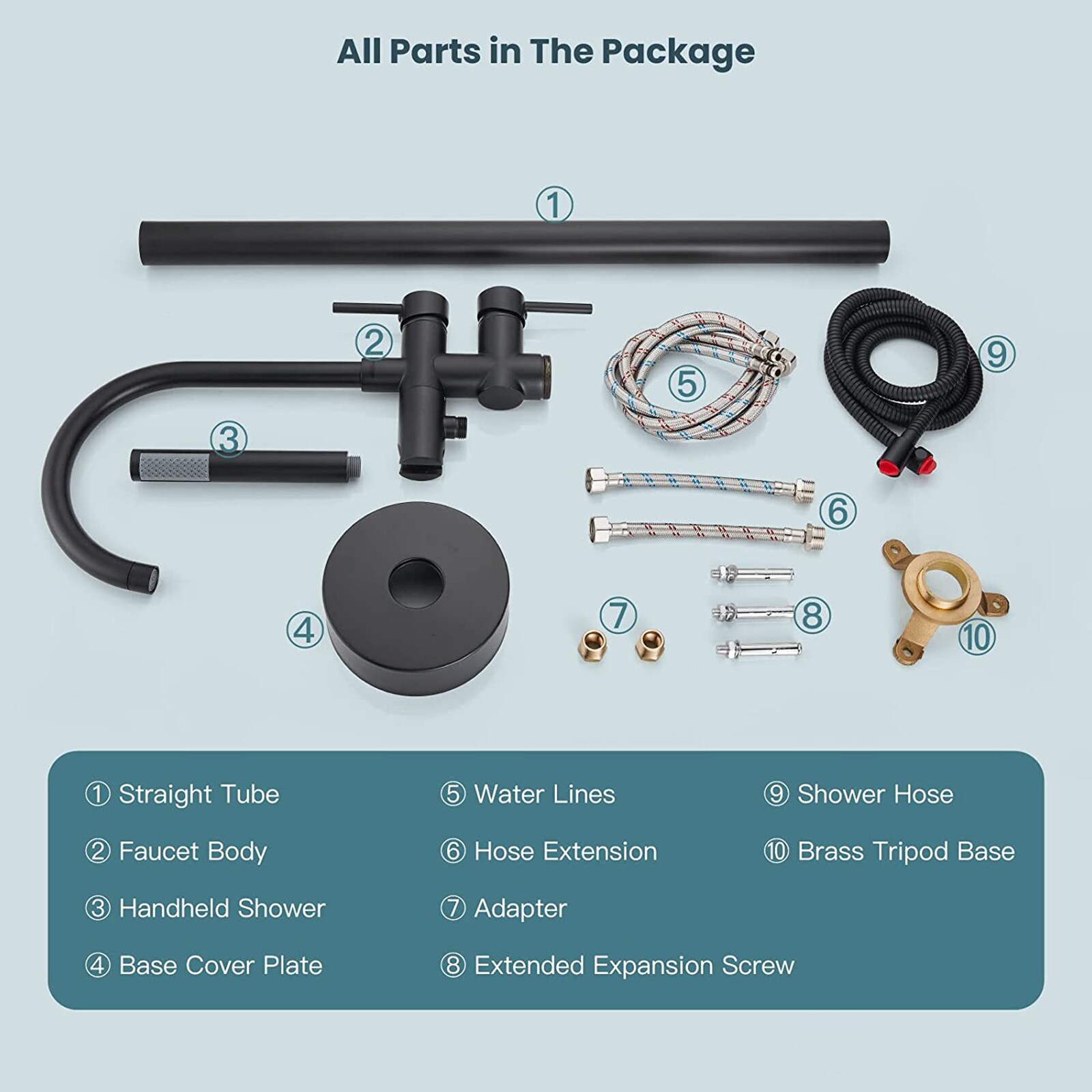 BWE A-97009-BLACK Roman-Tub-Faucets - View #7