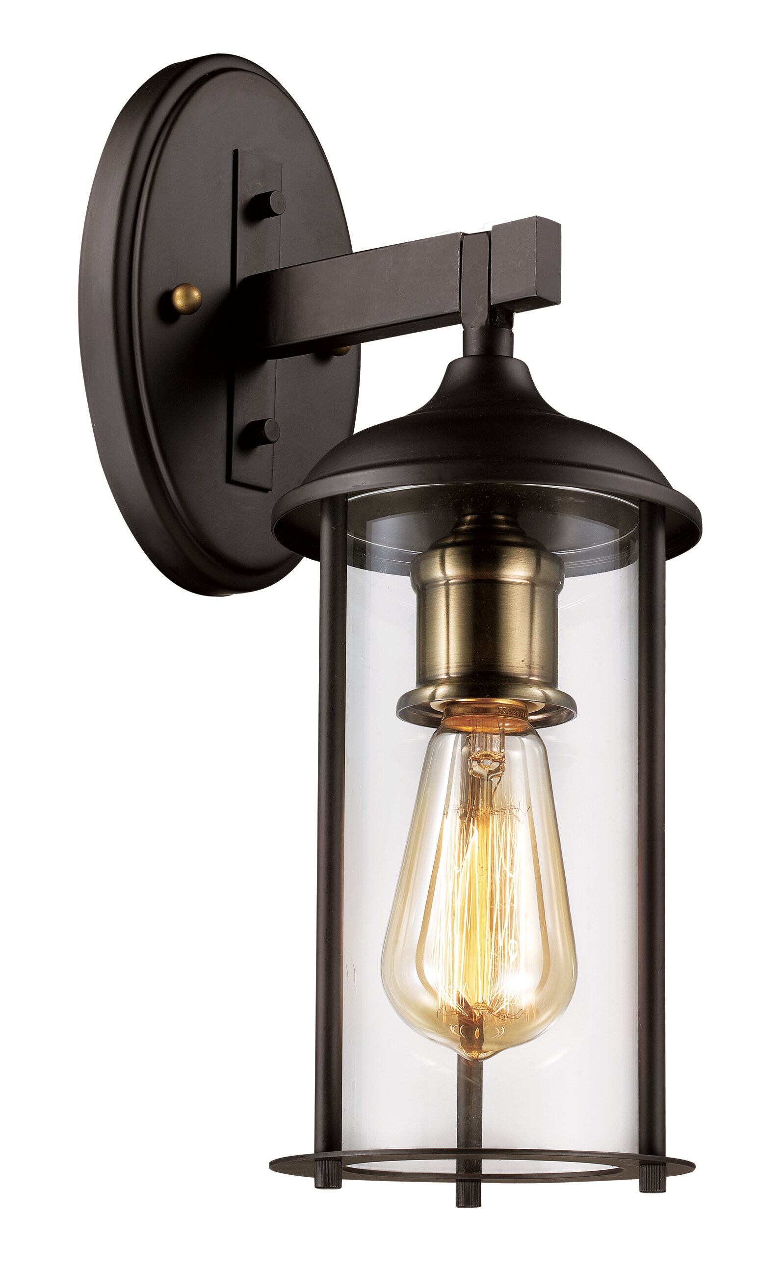 Rustic Craftsman 13 Wall Lantern 4636BK by TransGlobe