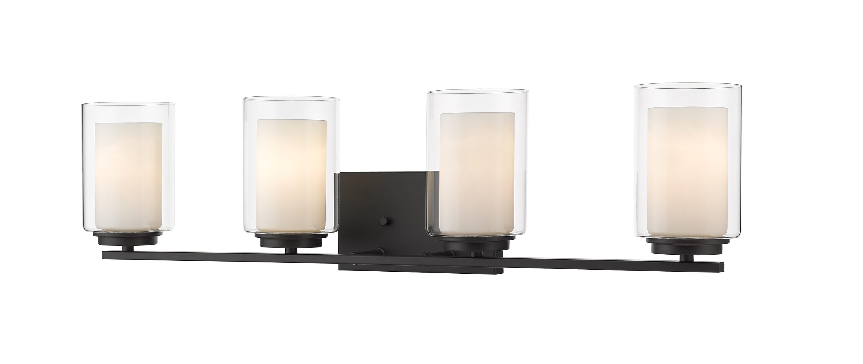 Z-Lite 426-4V-MB Willow 31.5-in 4 -Light Matte Black Modern/contemporary Vanity light