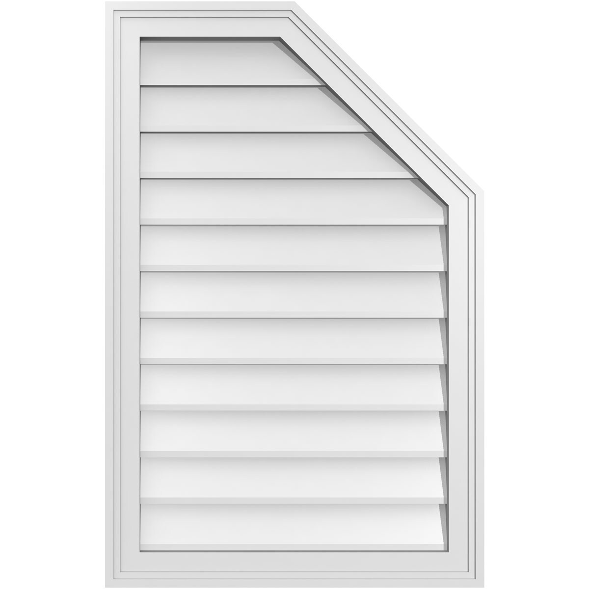 Ekena Millwork GVPOR22X3402SN 22-Inches x 34-Inches Off-white Octagon PVC Gable Louver Vent
