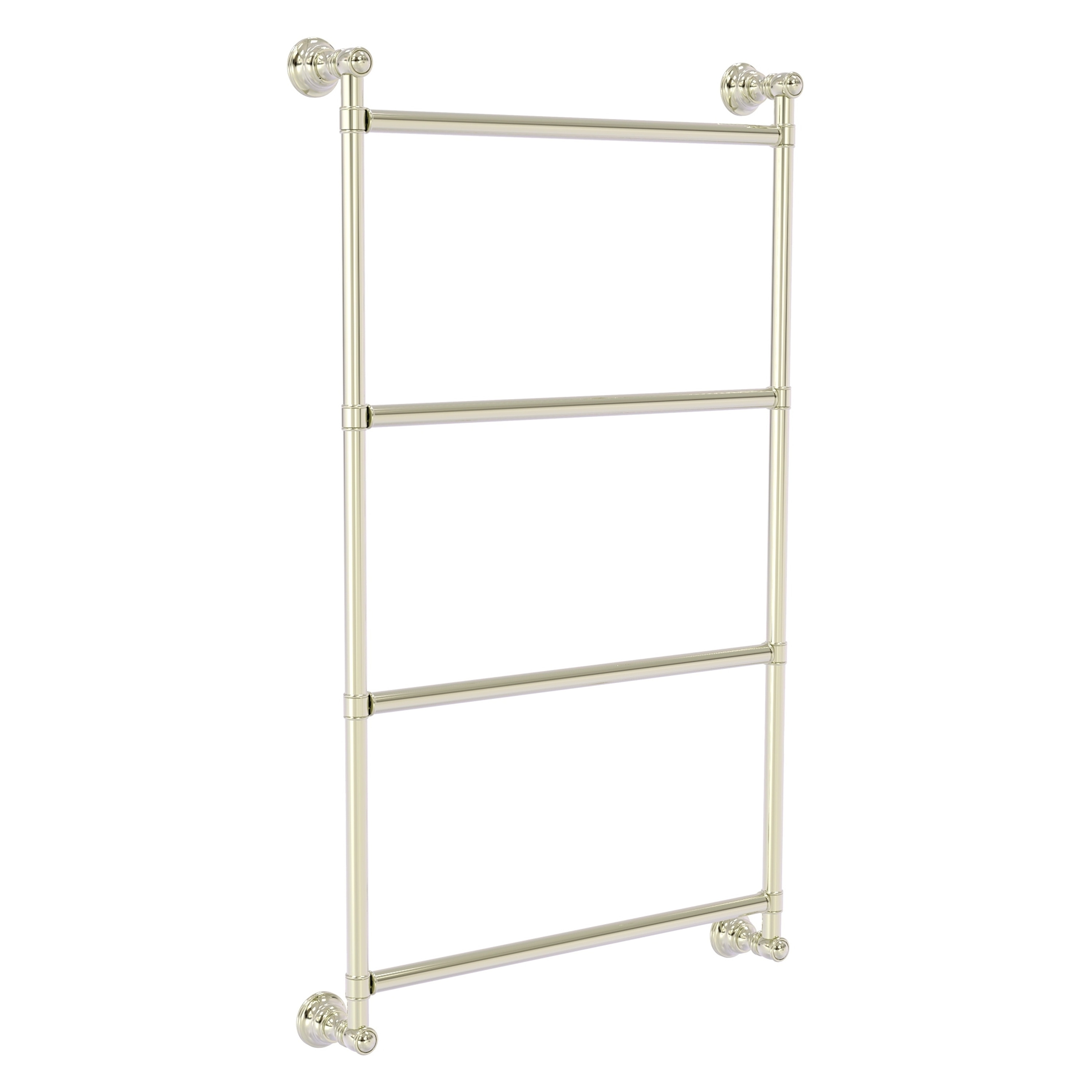Allied Brass CL-28-30-PNI Carolina 30-in double Polished Nickel Wall mount 4-tier Towel Bar
