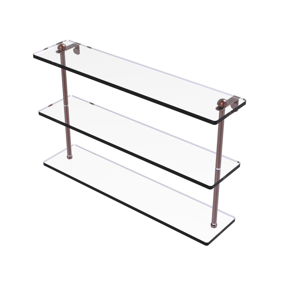 Allied Brass RC-5/22-CA Antique Copper 3 -Tier Wall mount Bathroom Shelf ( 22-in x 15-in x 5-in )