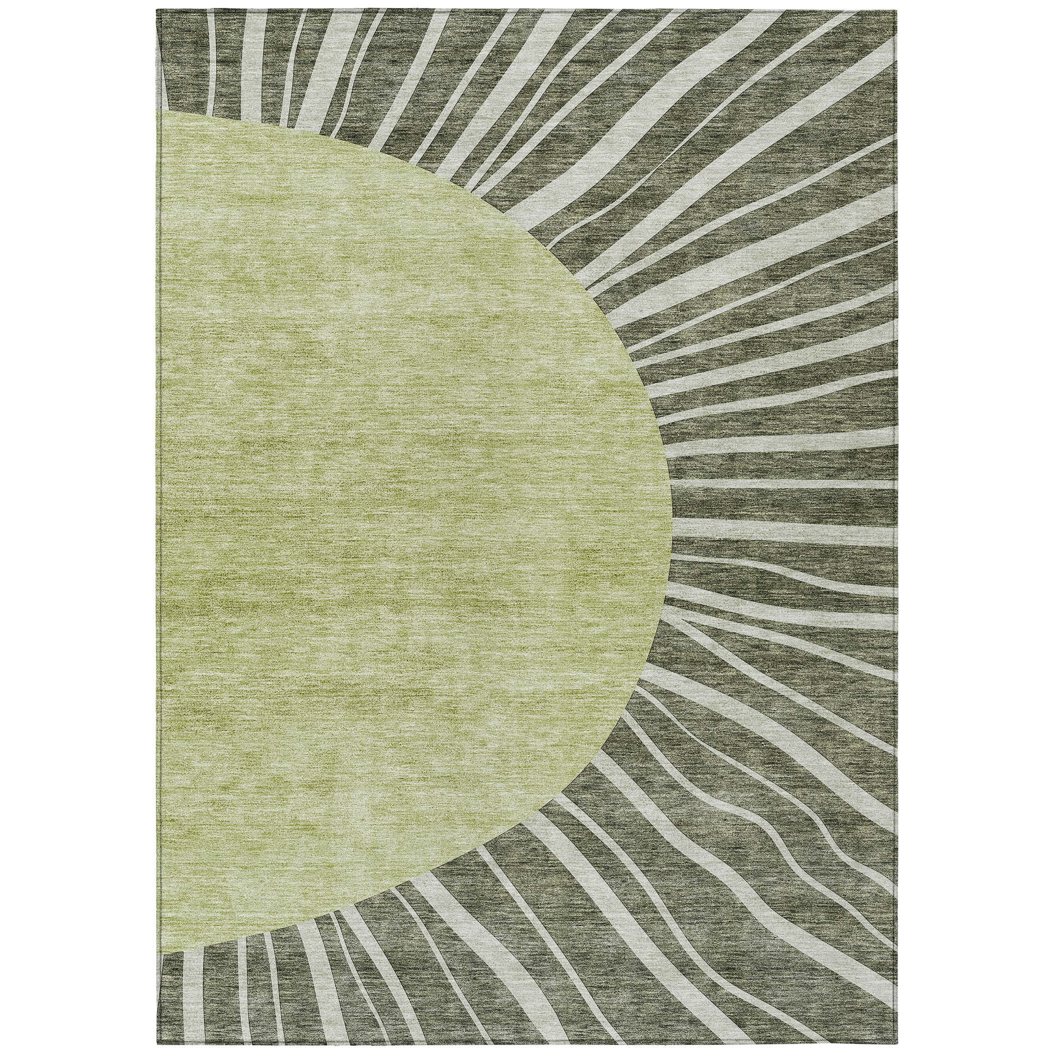 Addison Rugs ACN668OL30X46 Chantille ACN668OL 2 x 3 (ft) Polyester Olive Rectangular Indoor/Outdoor Geometric Machine washable Area rug