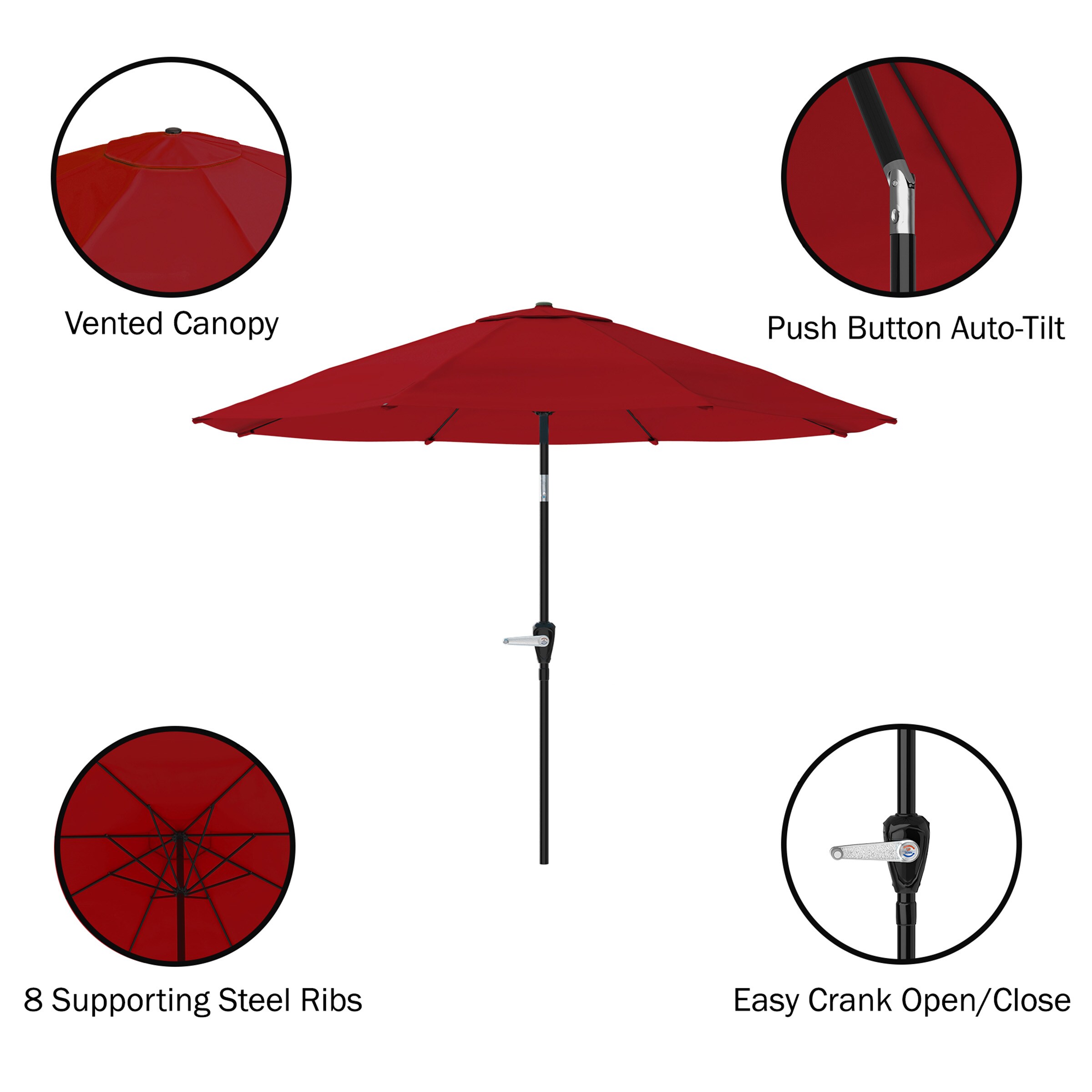 Pure Garden 50-100-RB Umbrellas-2 - View #3
