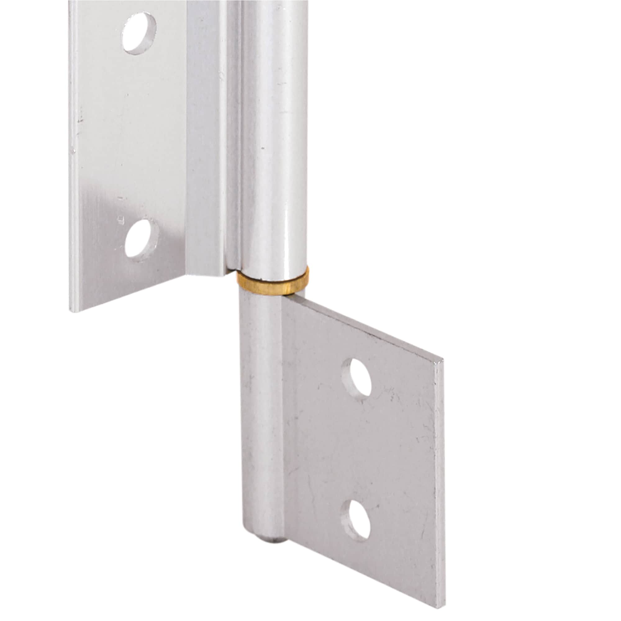 Natural Aluminum Offset Storm Door Hinge with Fixed Pin