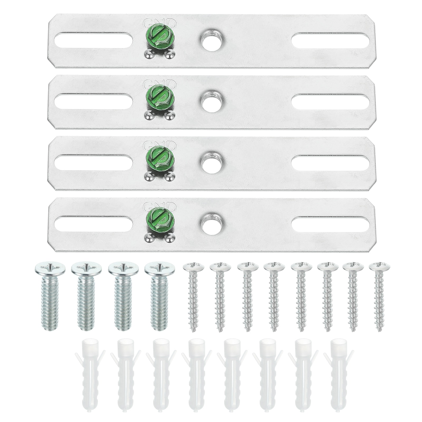 PATIKIL 4inch Light Crossbar Kit 4 Set Universal Light Fixture Mounting Bracket 1/4inch-20 Tap Center Hole Ceiling Light Plate Canopy Hardware Set for Chandelier Wall Light with Screwpcs