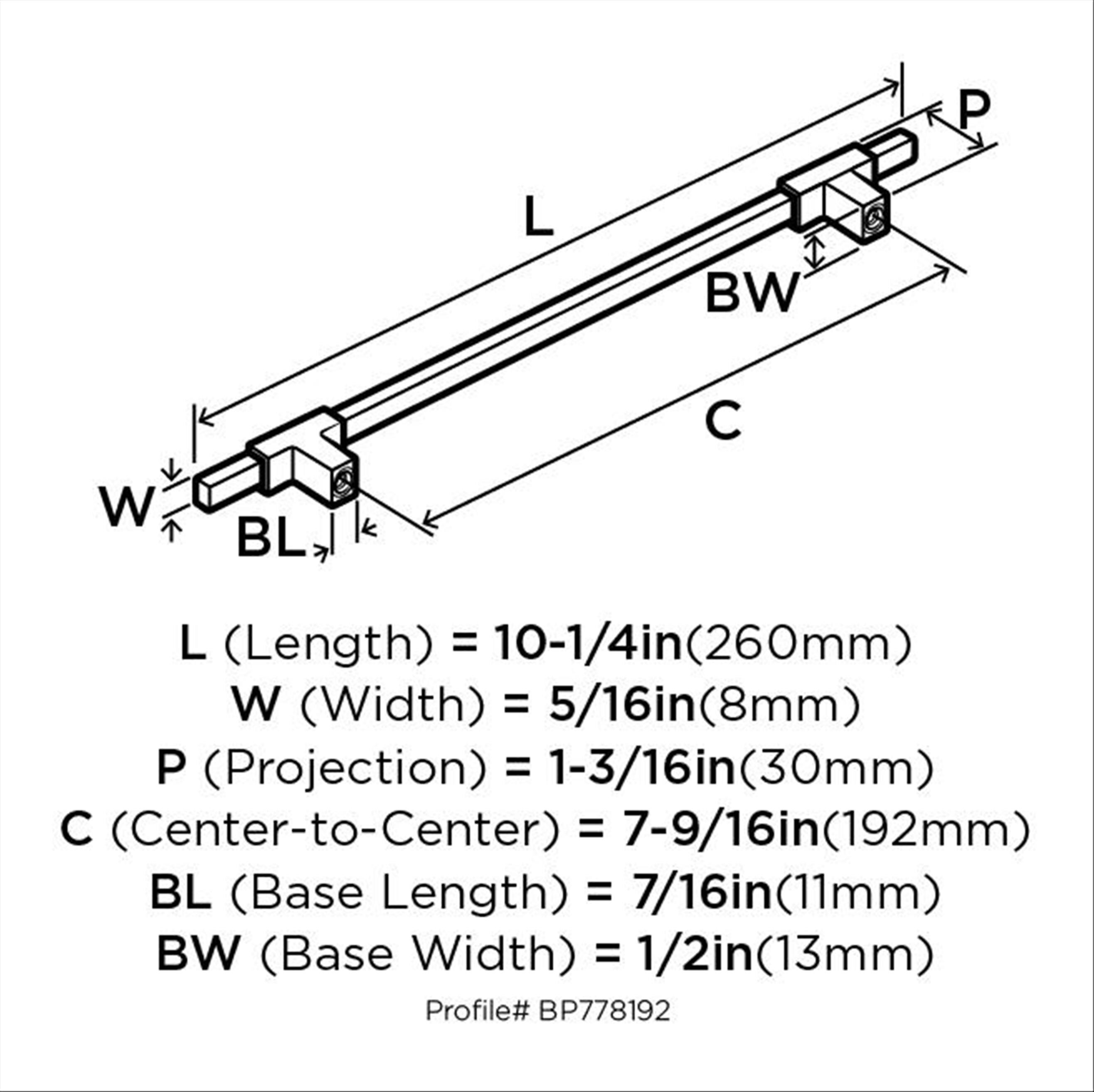 Amerock BP778192BGLMB Cabinet-Pulls - View #2