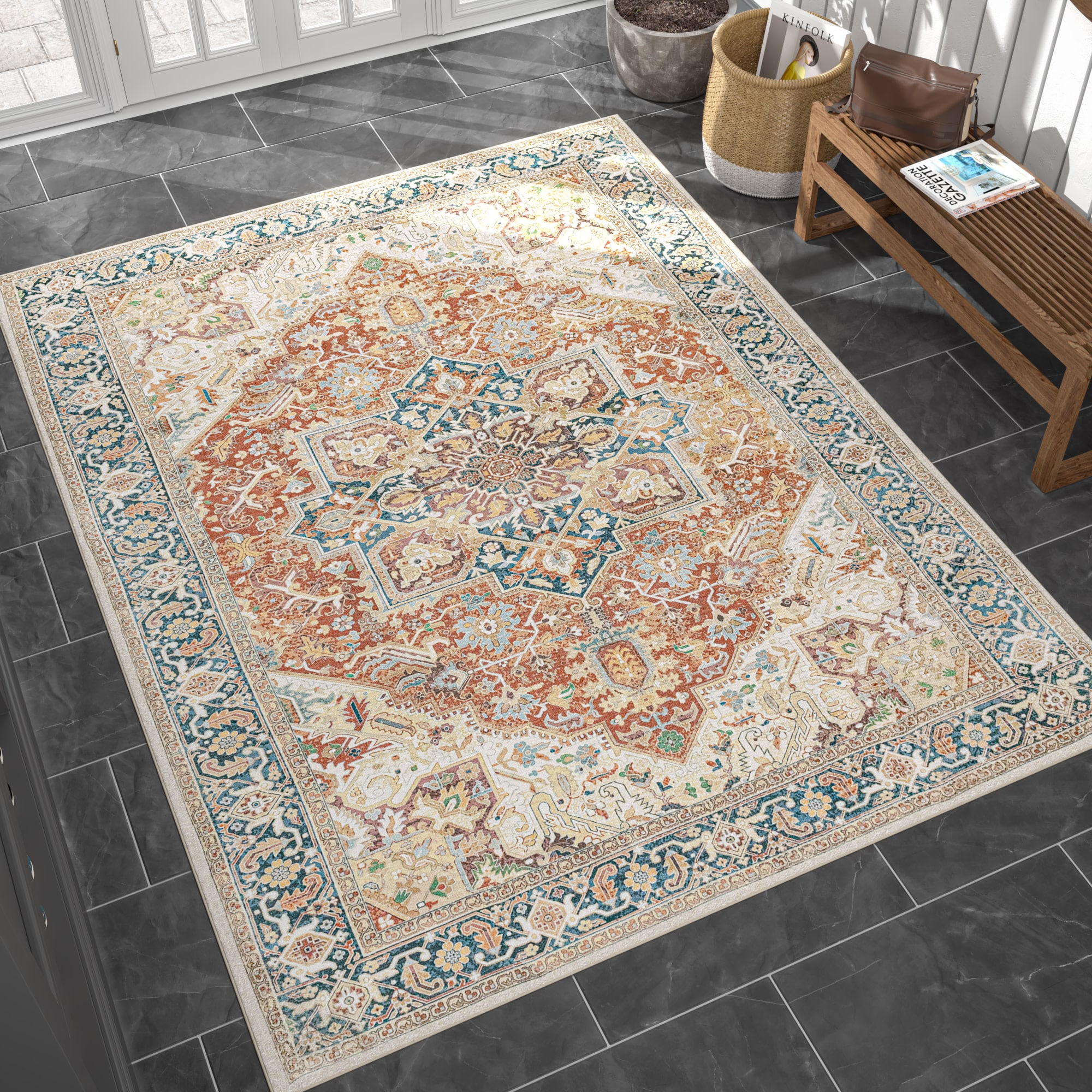 Tayse AQY1004 4X6 rugs - View #4