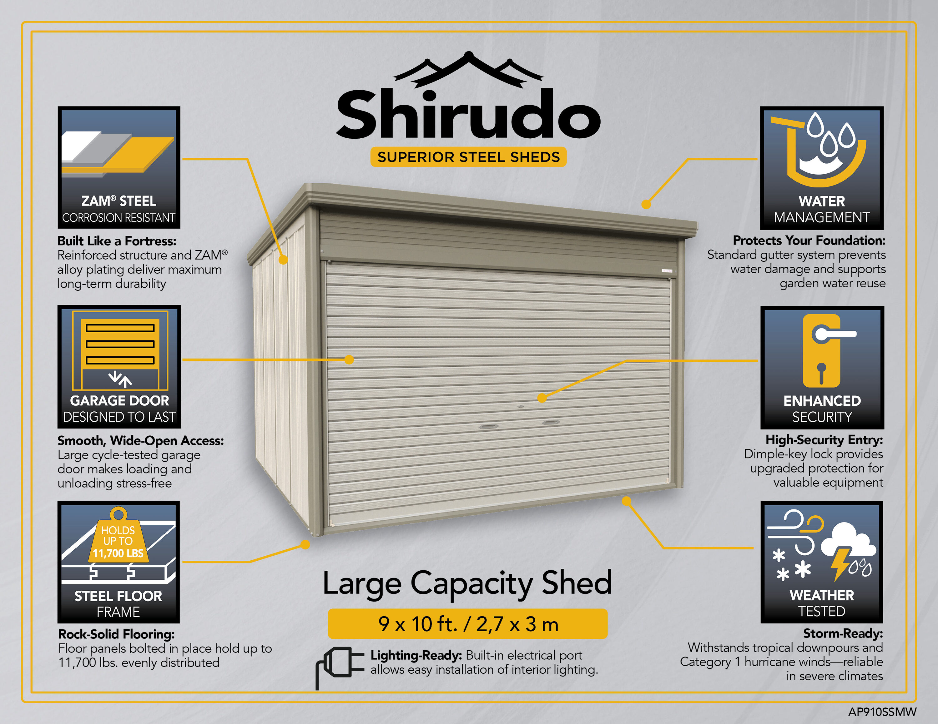 Arrow AP910SSMW Metal-Storage-Buildings-Sheds - View #3