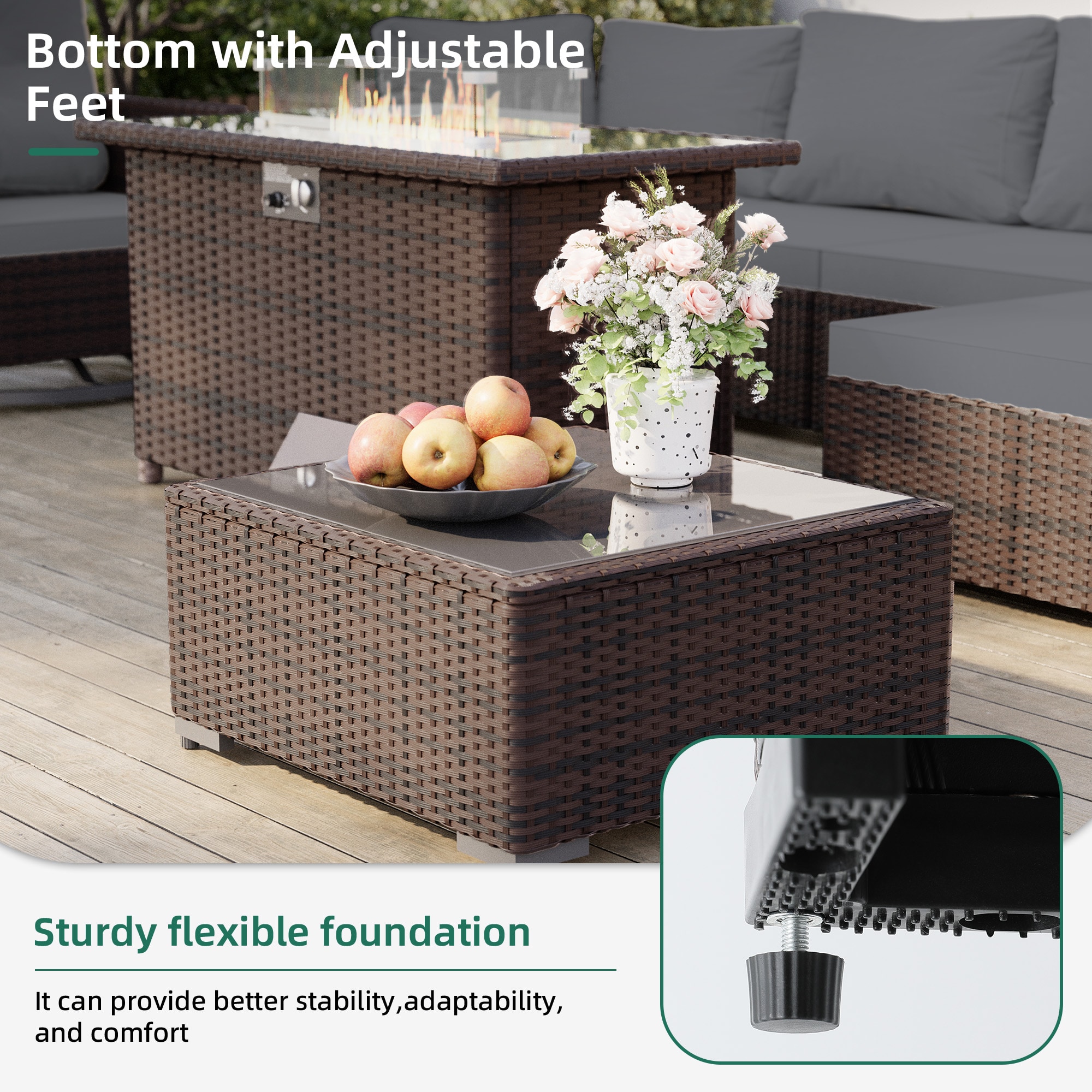 UPHA TBBR-ABC43Y11-DGAY Patio-Conversation-Sets - View #6