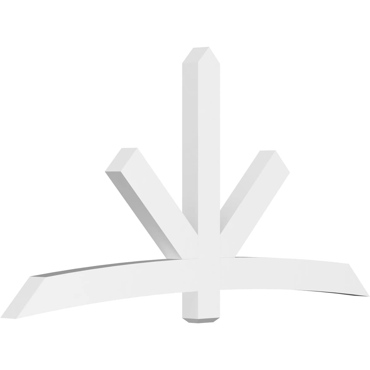Ekena Millwork GBP096X48X0406ALB00 Alberta White PVC Gable bracket