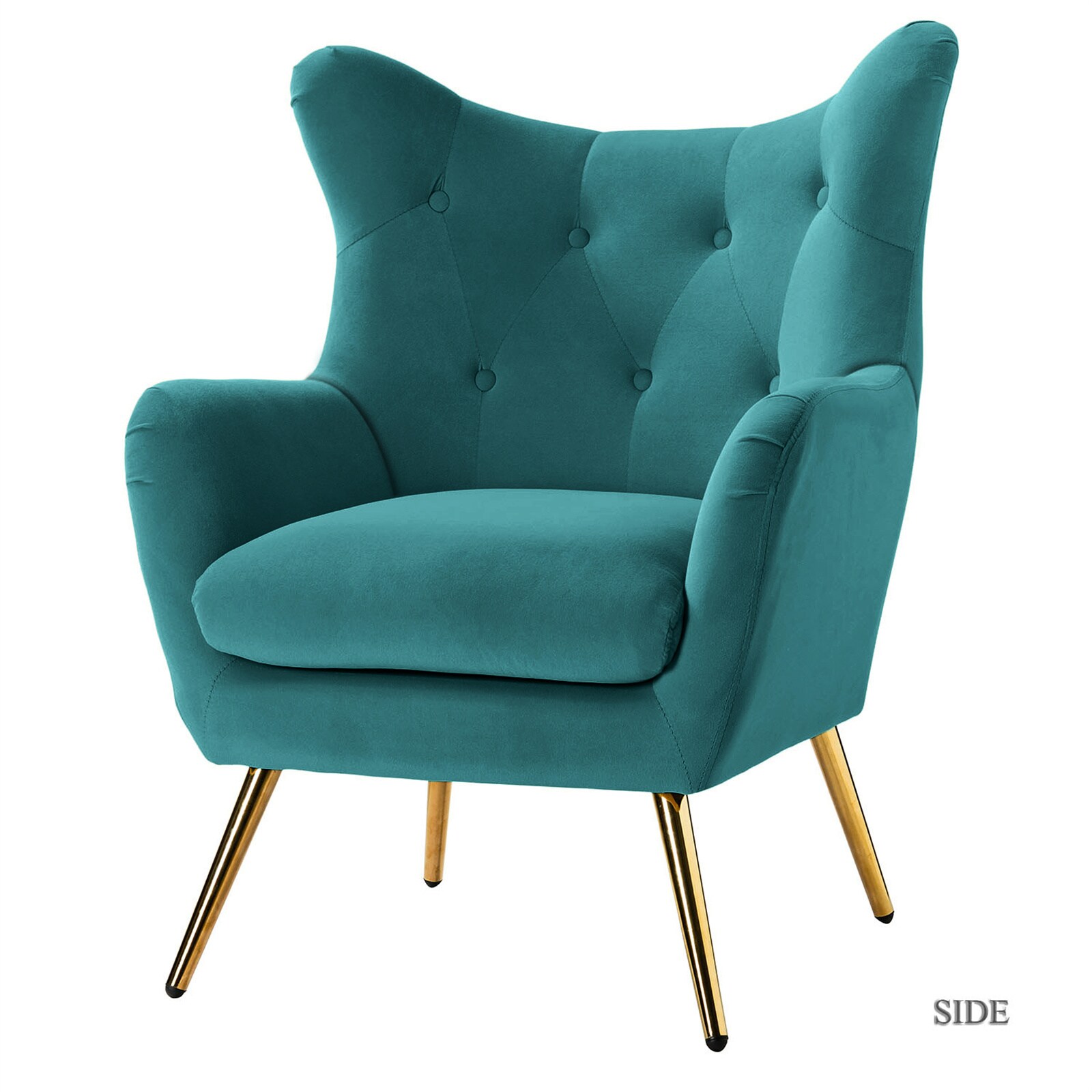 BESTCOSTY W1137LJW84381-XLL Modern Blue Wingback Chair