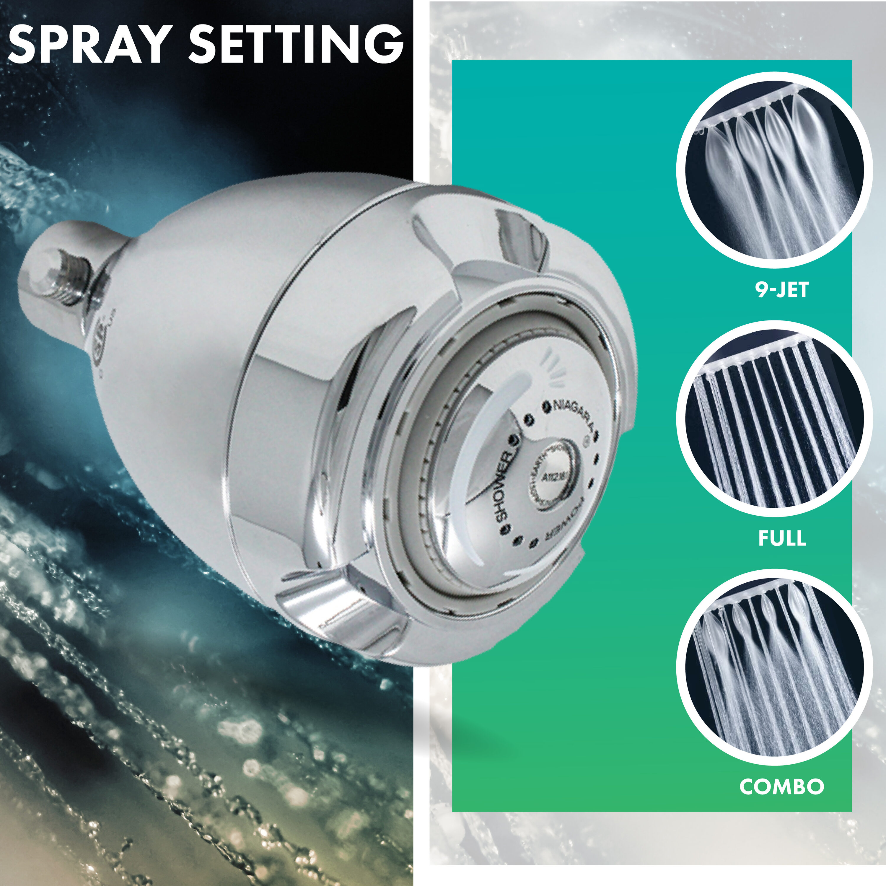 Niagara Conservation N2915C-V-1PK Fixed-Showerhead - View #4