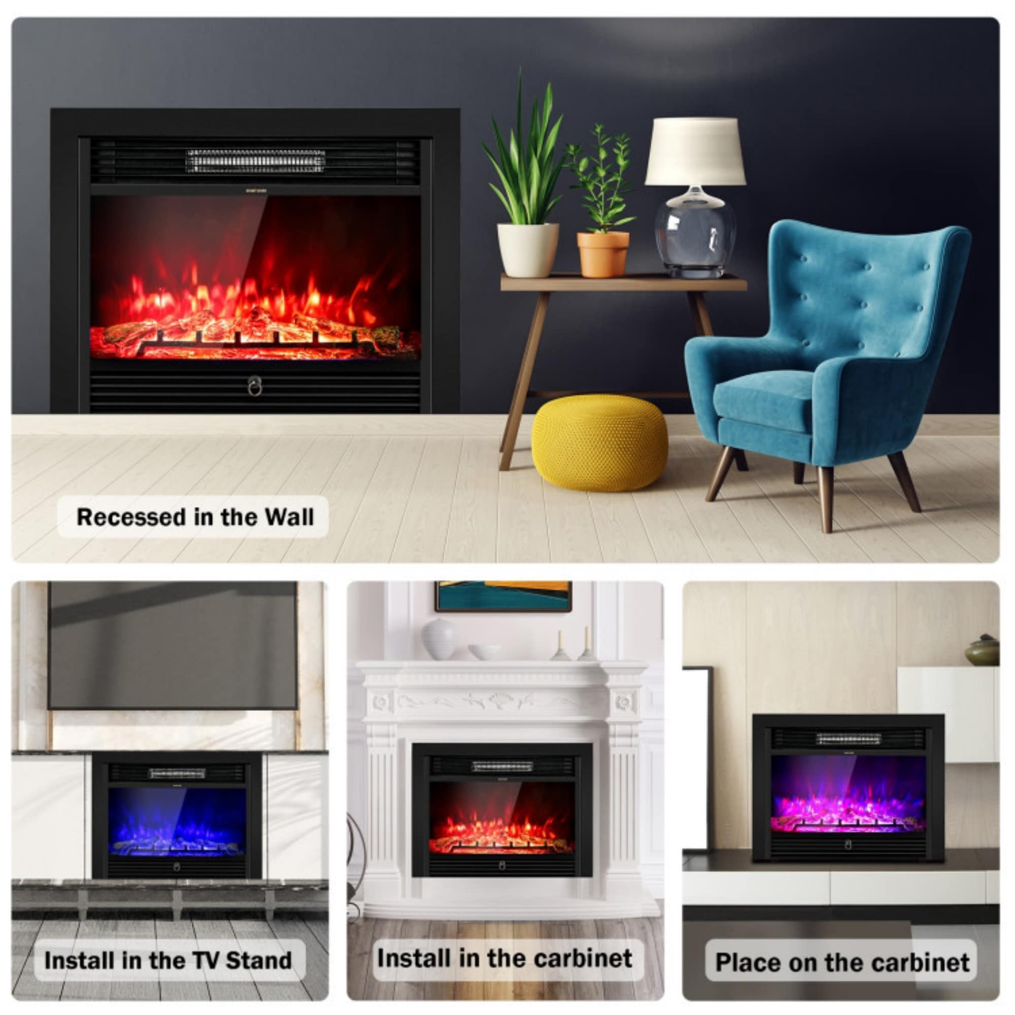 LUCKY ONE LO-FP10049US Electric-Fireplaces - View #4