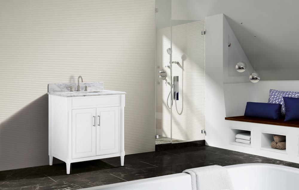 Ronning 30 Bathroom Vanity with Single Sink-Combination Under Counter Sink and Storage Cabinet Vanity Winston Porter Base Finish: White