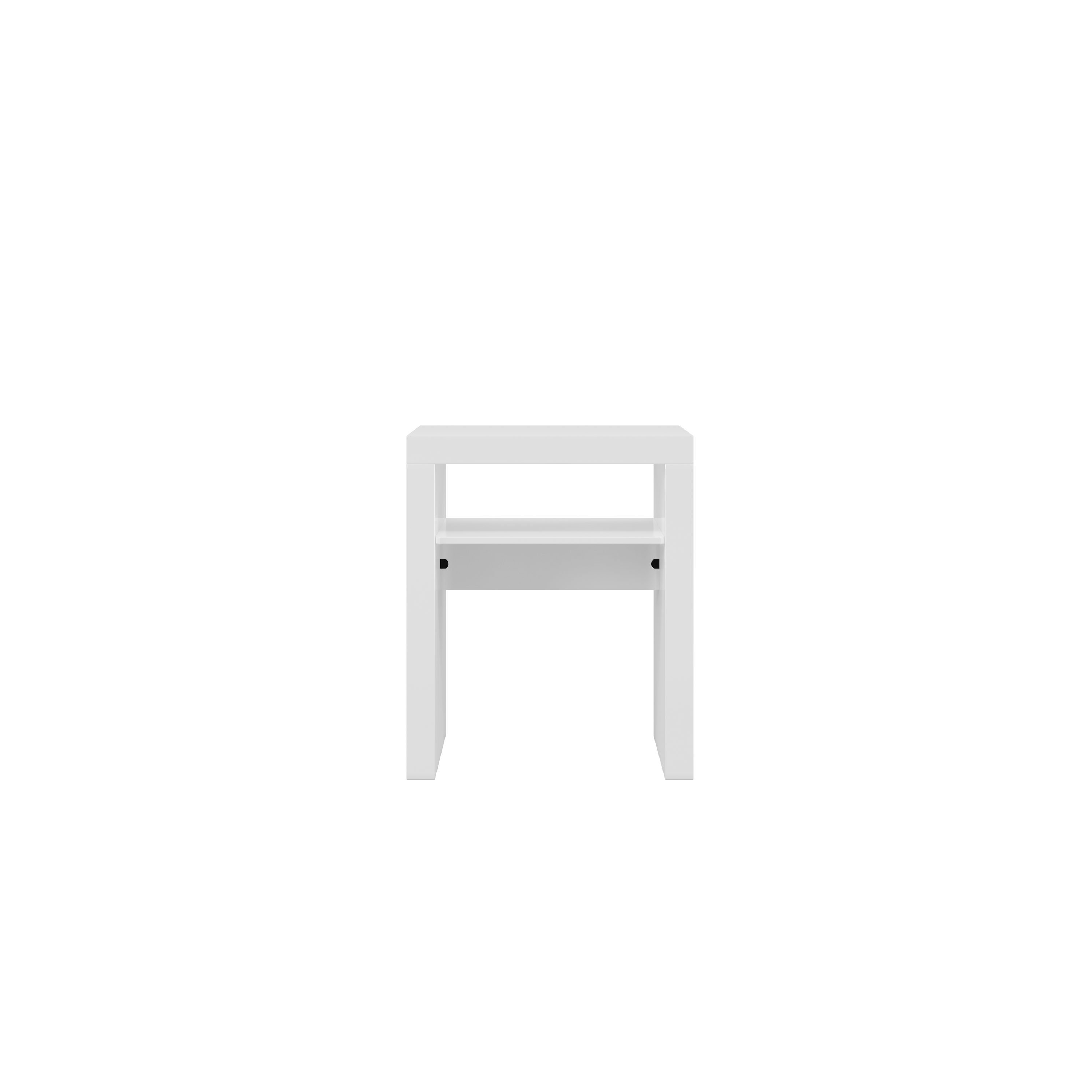 HMidea J016-102-4000 19.7-in W x 23.98-in H White Wood Farmhouse End Table Assembly Required