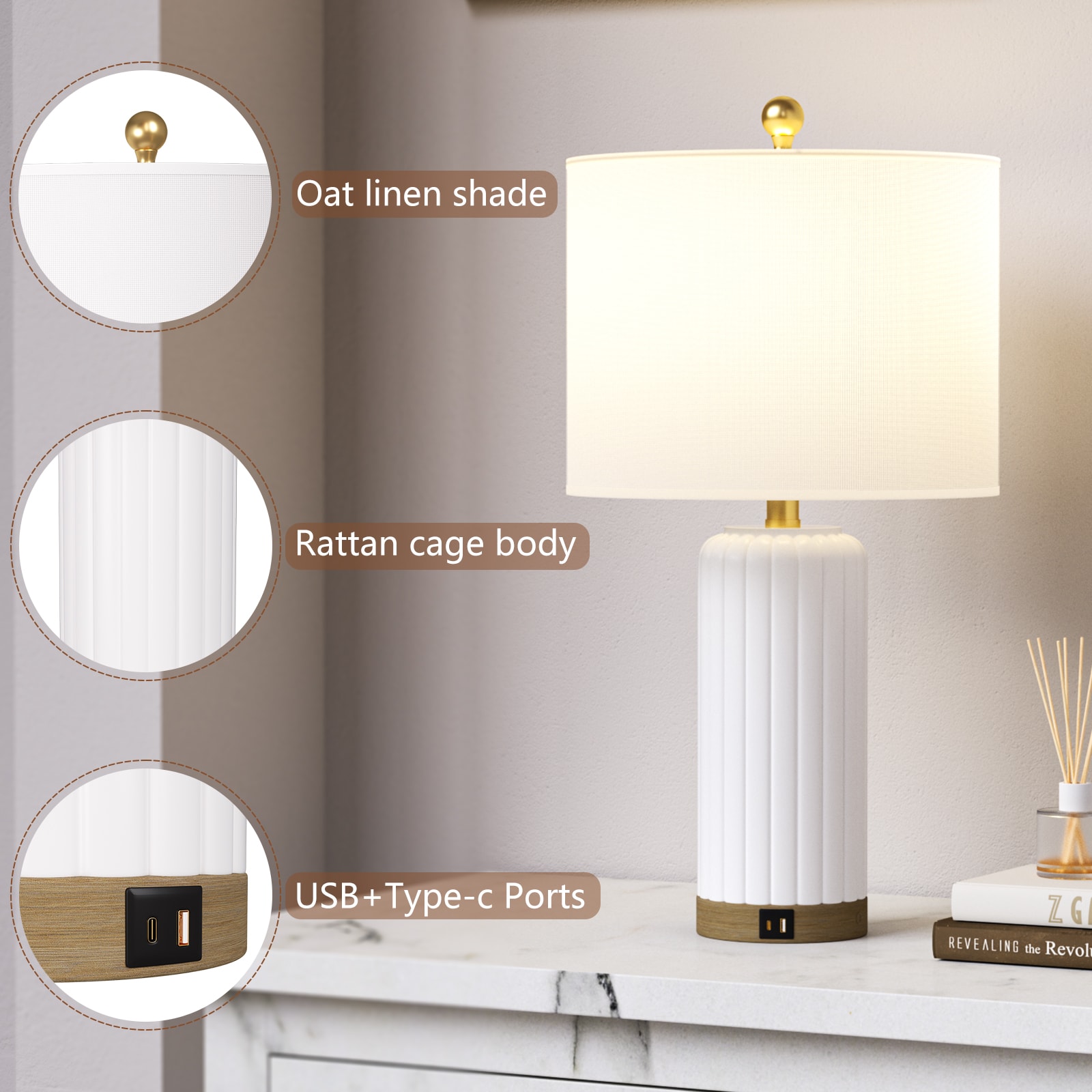 Maxax T236-WH Table-Lamps - View #8