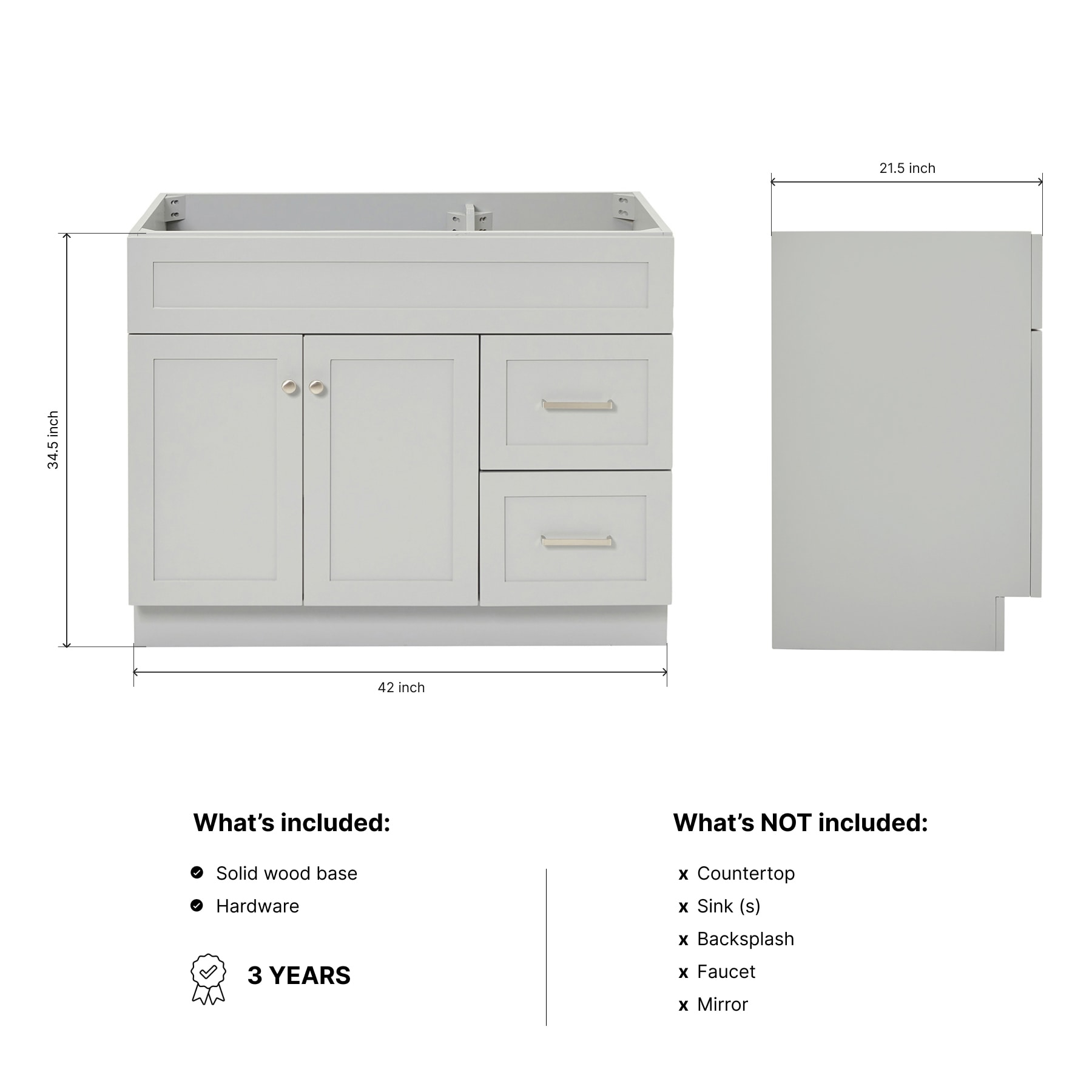 ARIEL F042S-L-BC-GRY vanities - View #4