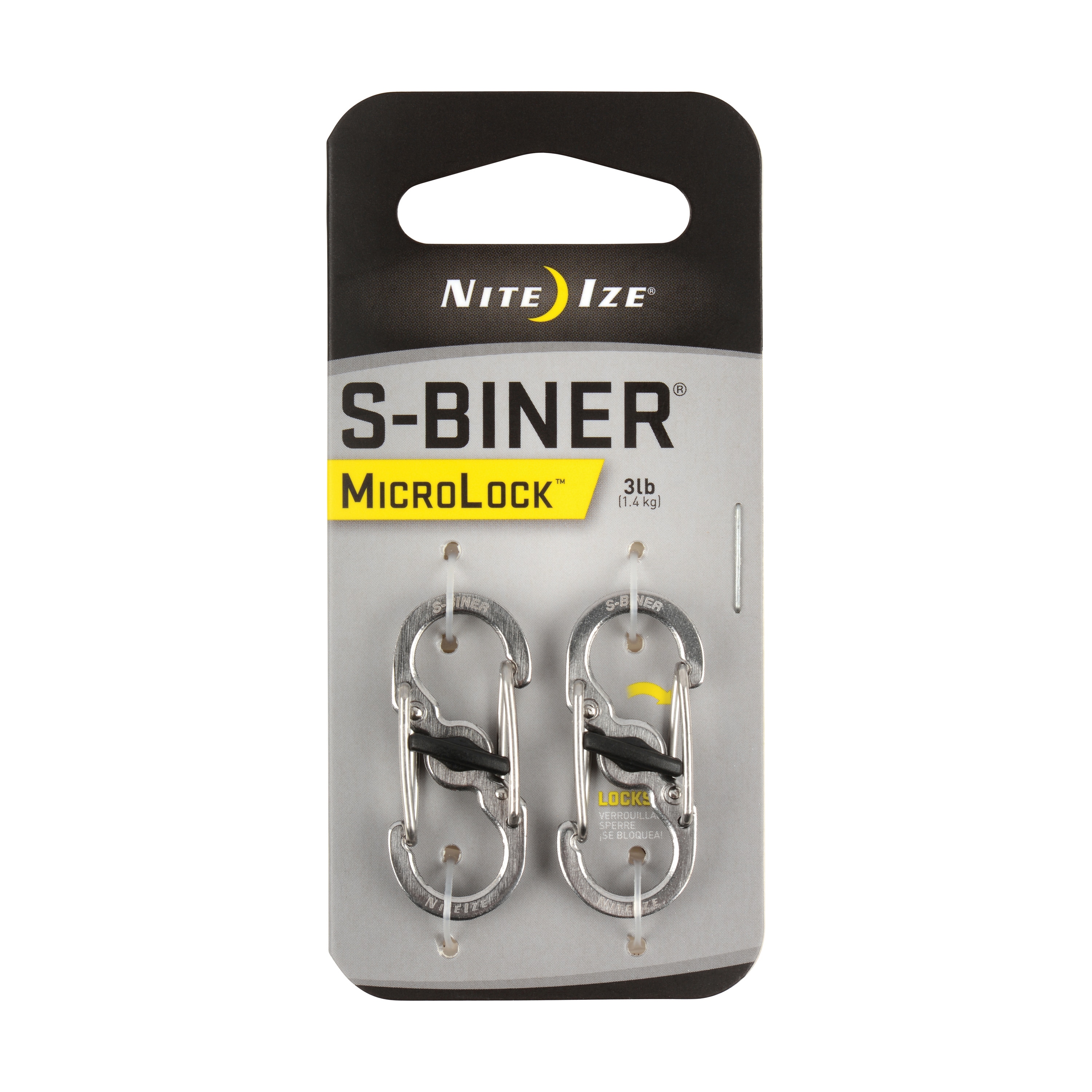 S-Biner Carabiner - Stainless Steel - Twist Lock - 4 Pack - 1.4 Length Key  Ring