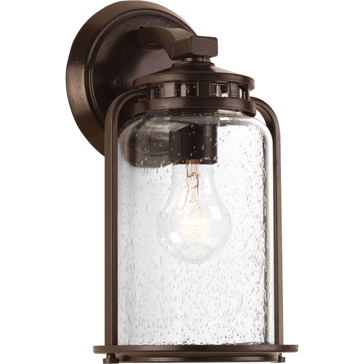 14" Antique Bronze Dimmable Lantern Wall Sconce