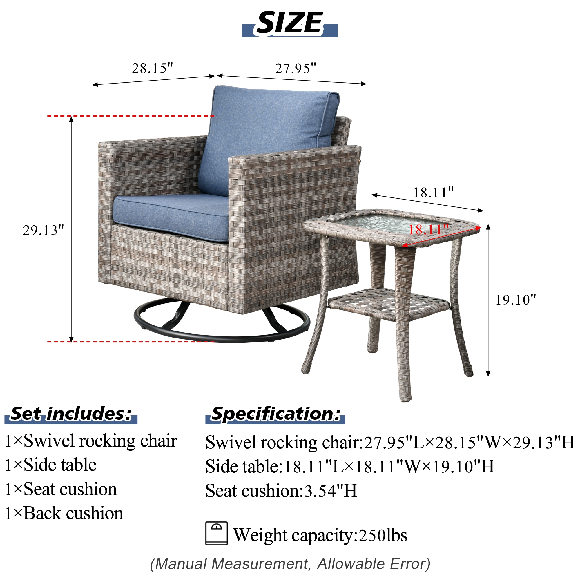 Pouuin SYZBBR3-CT Patio-Chairs - View #2