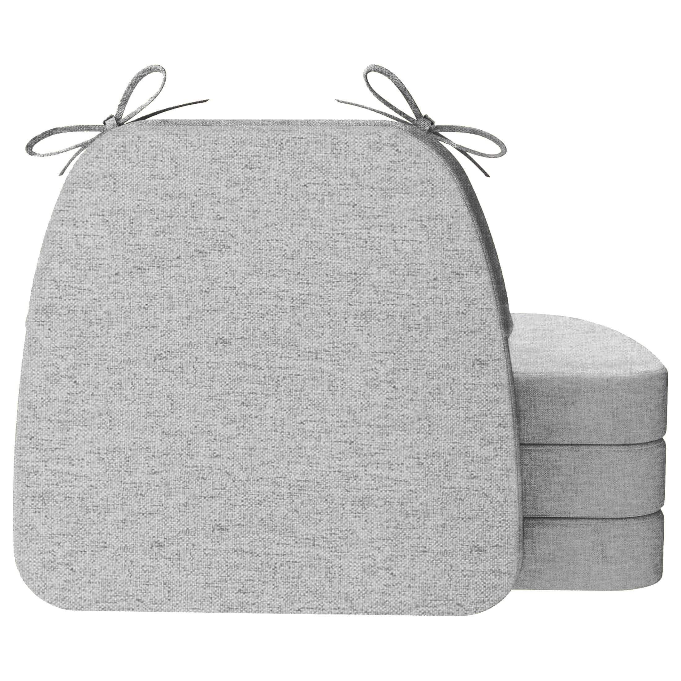 AAAAAcessories LS-DCCLH-QIANHUI-4P Light Gray Solid Chair Cushion