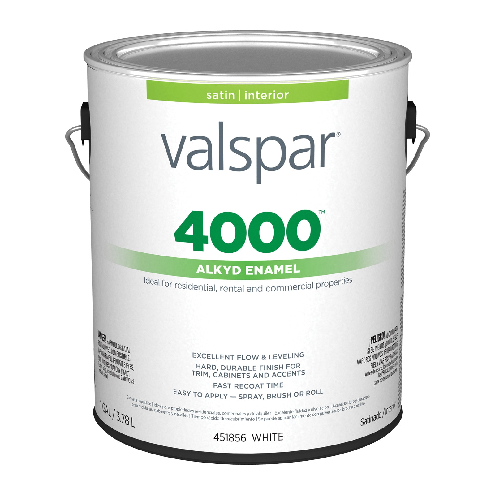 Valspar Satin White Enamel Oil-based Interior Paint (1-Gallon) in