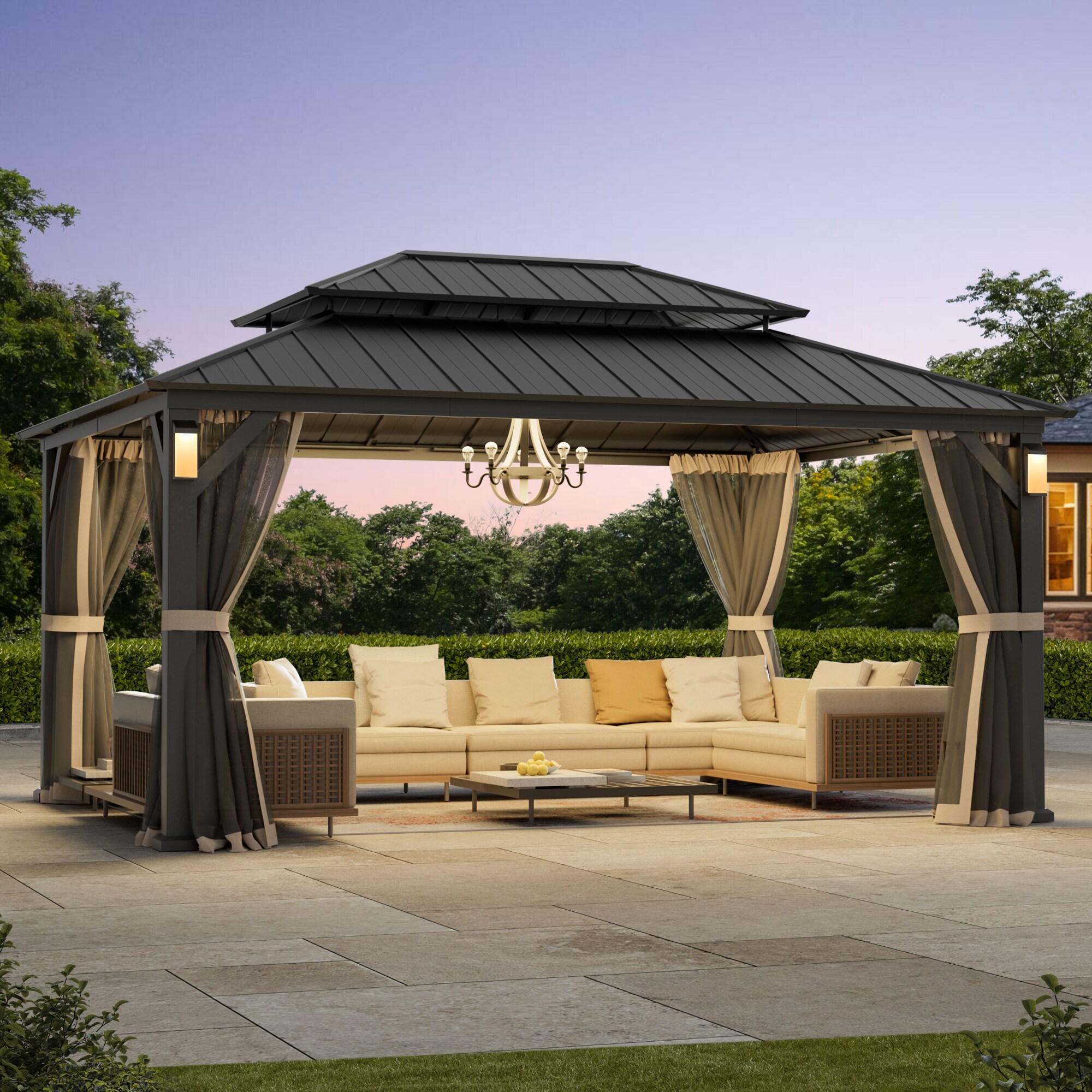ELEVATE OUTDOORS IG10600148-1216 Wood-Resin-Gazebos - View #2