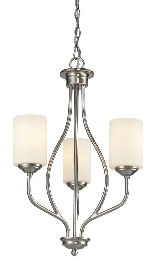 Z-Lite 434-3-BN Cardinal 3 -Light Brushed Nickel Transitional For Use in Dining Rooms, Foyers, Kitchens, Living Rooms Chandelier