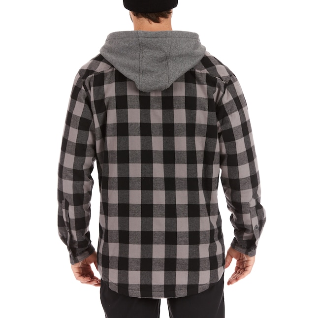 Smith's Workwear Sherpa-Lined Hooded Flannel Shirt Jacket in the Work ...