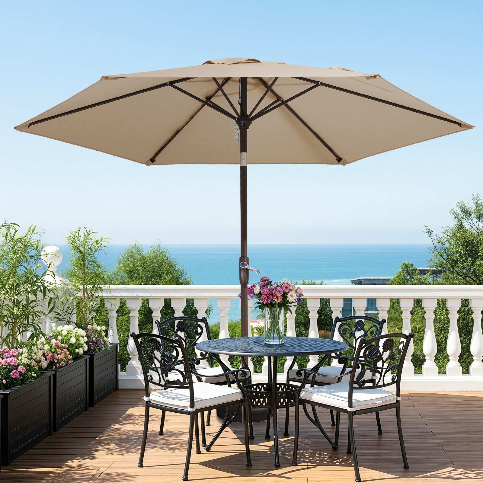 6 foot round patio umbrella Round 6-Foot-Tall Patio Umbrellas at Lowes.com