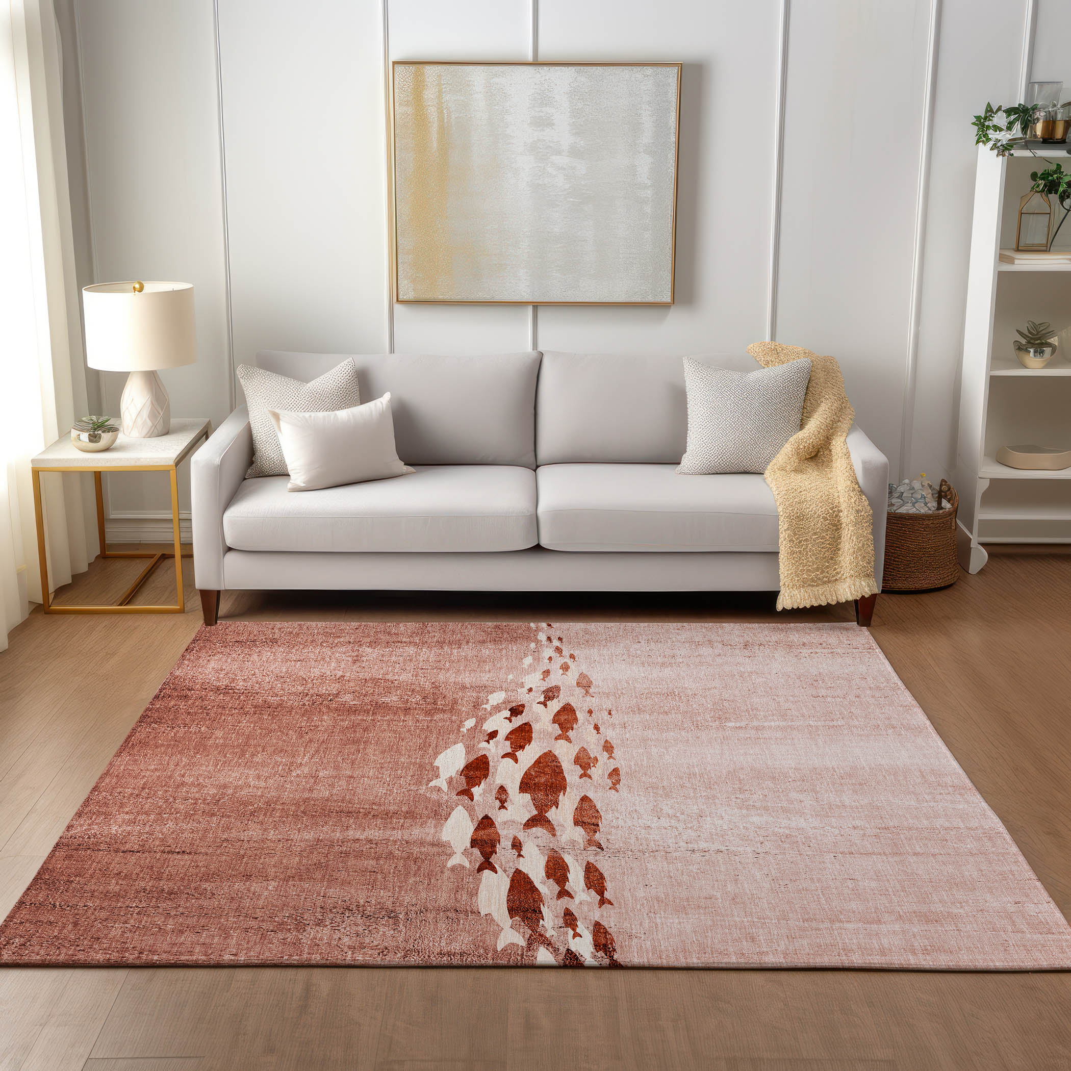 Addison Rugs ACN627TR3X5 Chantille ACN627TR 3 x 5 (ft) Polyester Terracotta Rectangular Indoor/Outdoor Geometric Machine washable Area rug